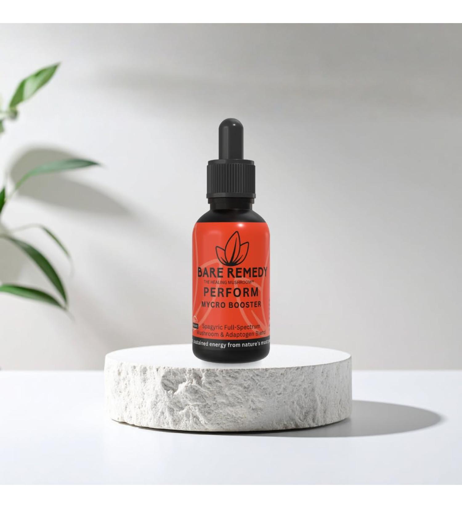 Perform MyCro Booster - Organic Cordyceps Reishi Mushroom Tincture for Energy Stamina & Focus Natural Flavor Liquid Supplement Fruiting Body Extract No Fillers Spagyric Formula 1oz 30 Servings - Buy Online on GoSupps.com