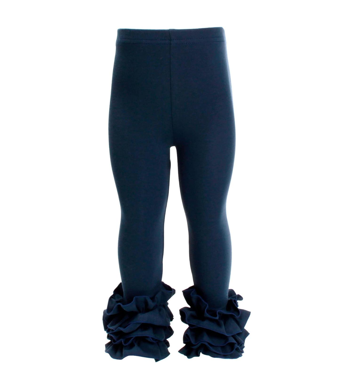 Hoolchean Girls Cotton Ruffle Leggings 5-6 Years Slim Navy - Toddler & Little Girls - Buy Online on GoSupps.com