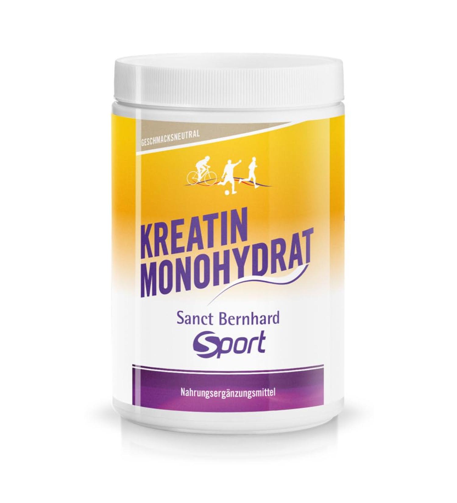 Sanct Bernhard Sport Creatine Monohydrate 600g - High-Quality Gluten-Free & Lactose-Free | Boost Energy & Strength | German Quality & Lab Tested - Buy Online on GoSupps.com