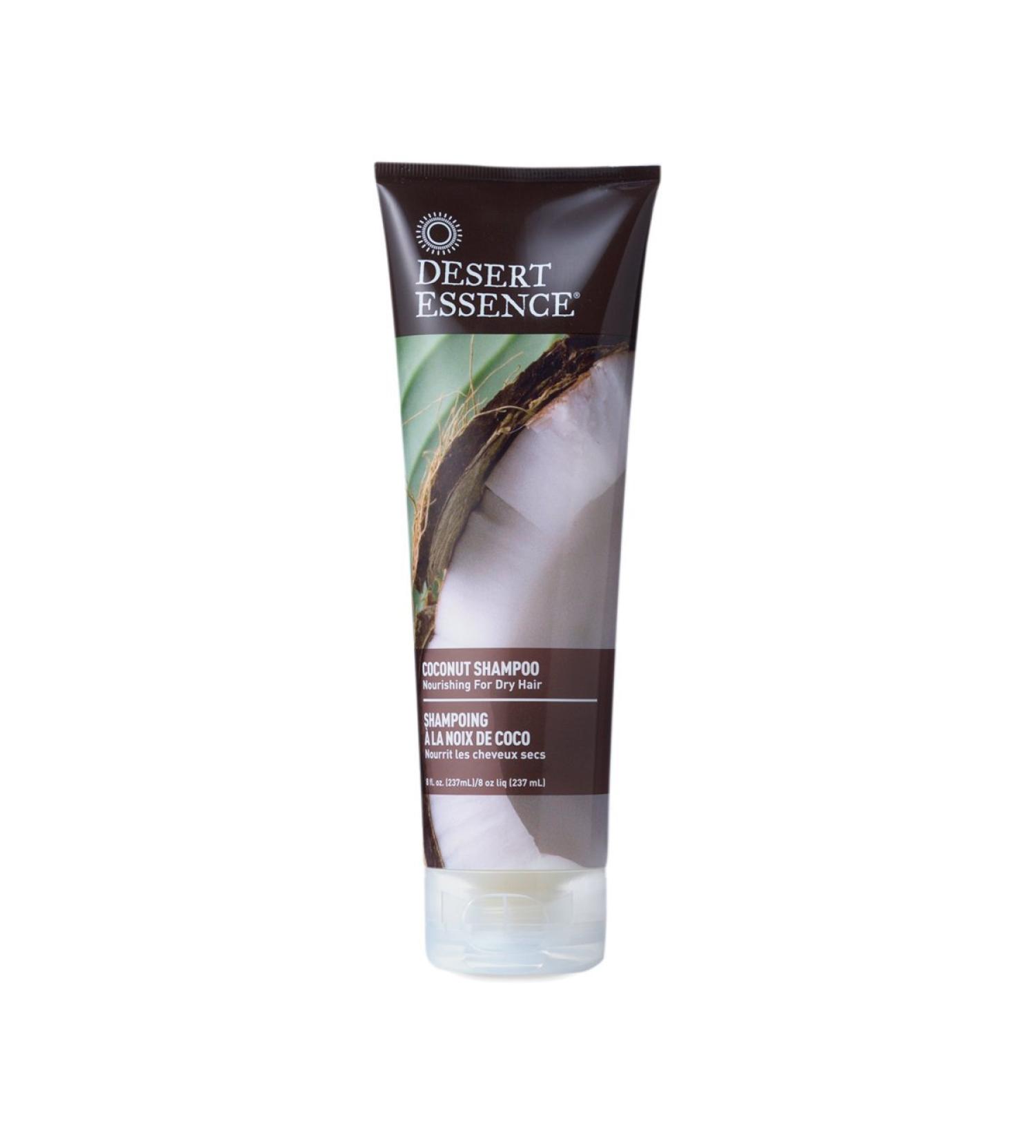 Desert Essence Coconut Shampoo - 8 oz - Intense Moisturization for Healthy, Lustrous Hair - with Coconut, Jojoba, and Olive Oils - Cruelty-Free & Parabens-Free - Buy Online on GoSupps.com