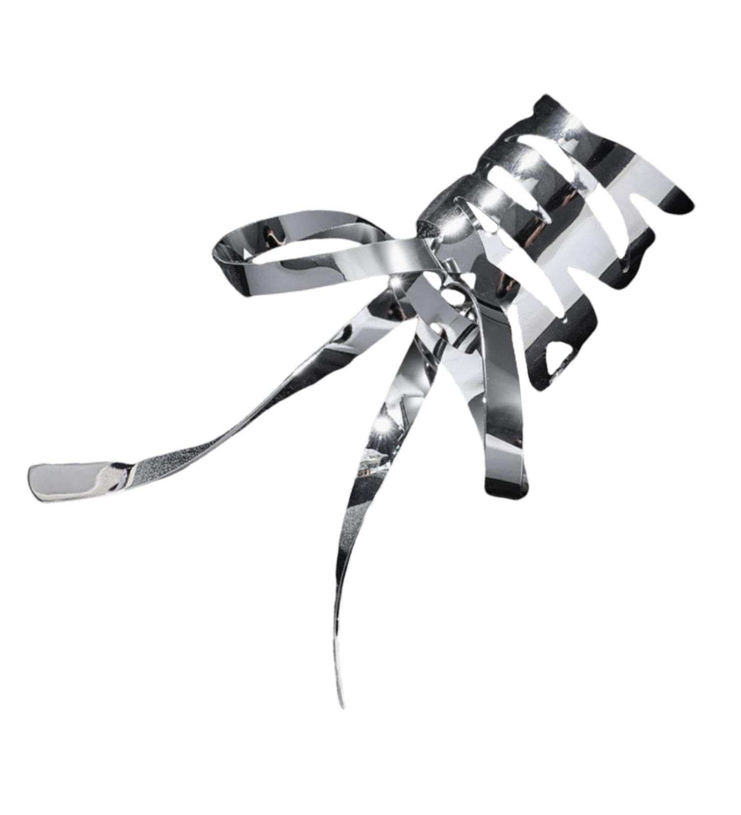 Teksome Bow Hairpin Set Retro Metal Bowknot Barrette | Single and Double Ponytail Bow Hair Clips for Women Girls Adults All Ages Kids Silver - Buy Online on GoSupps.com