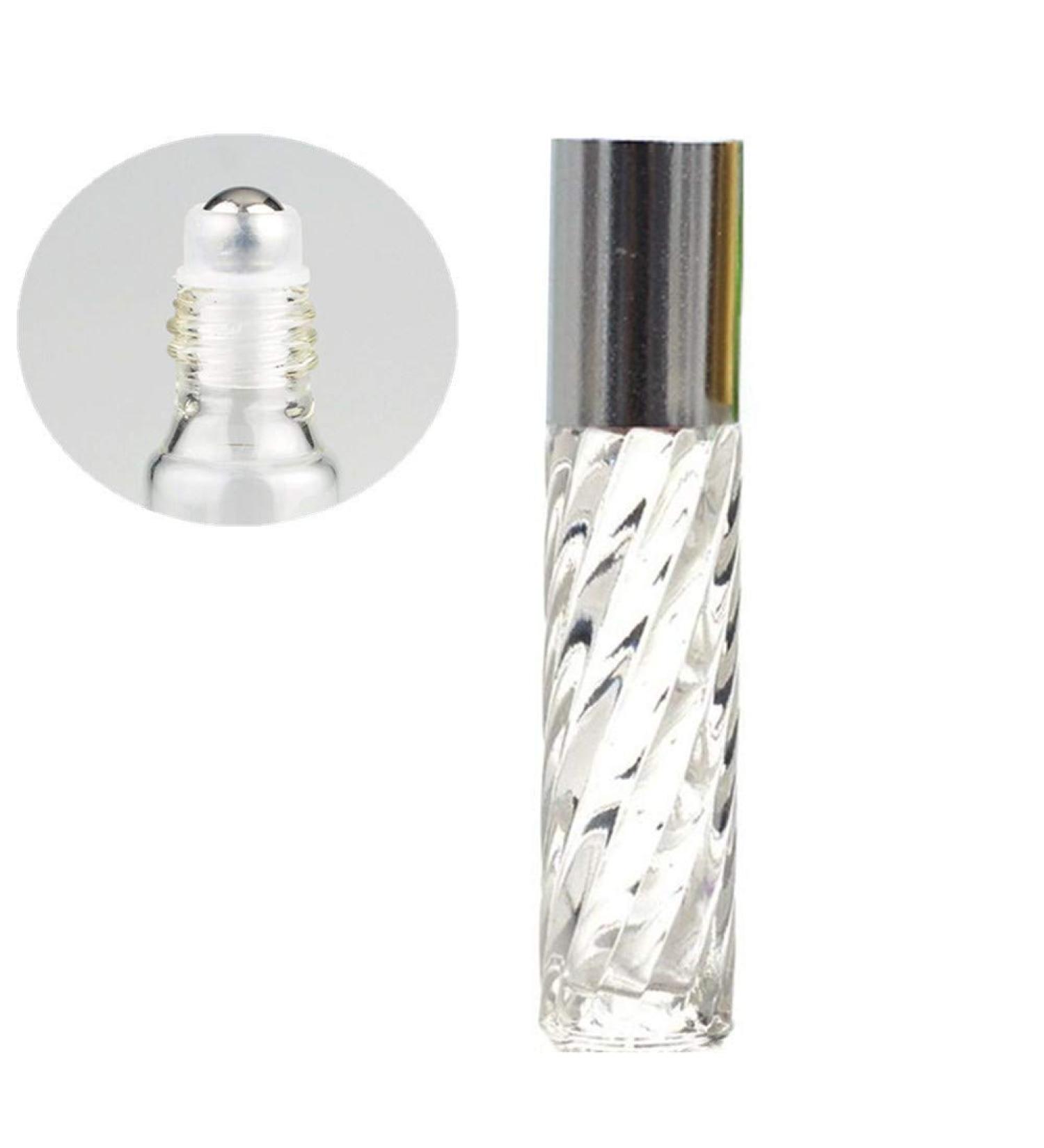 Buy Refillable Glass Roller Bottles for Essential Oils - Silver Caps - Durable & Stylish | Perfect for Aromatherapy & DIY Blends - Buy Online on GoSupps.com