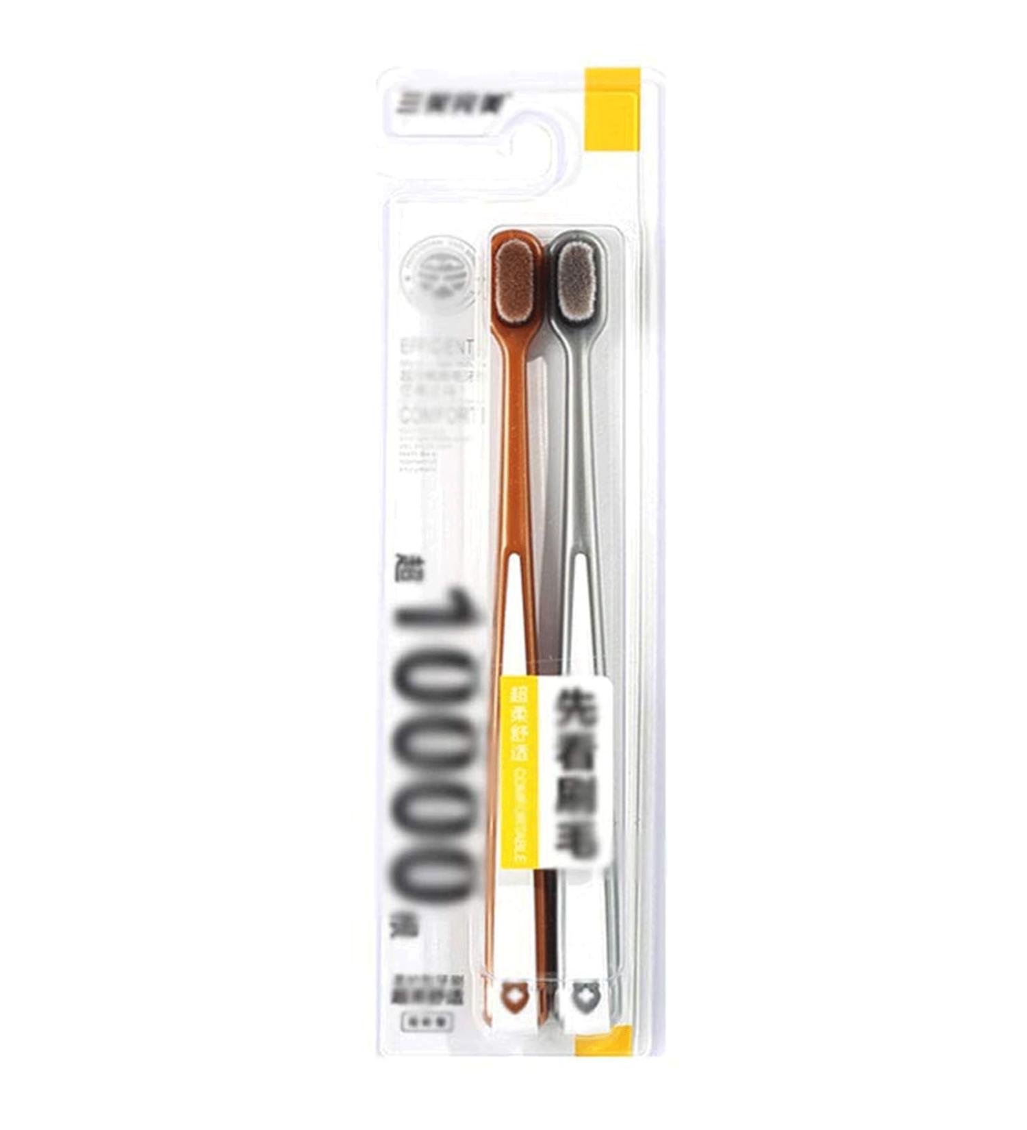 Zumaha Ultra-Like Manual Spinbrush Toothbrush Pack - 2 Sauber Brown & Silver 10 000 Bristles for Adults Pregnancy & Juniors - Buy Online on GoSupps.com
