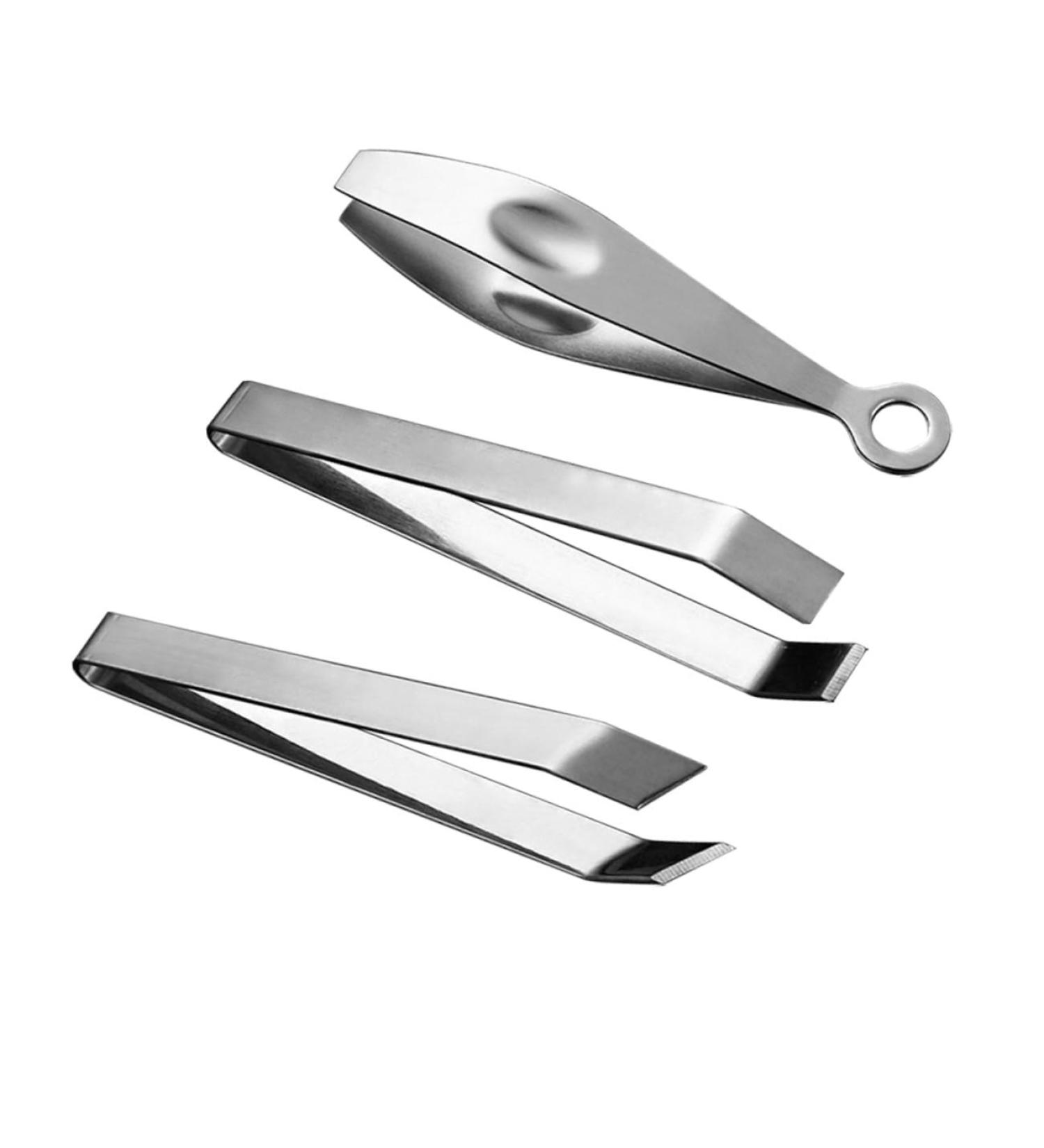 Minkissy 3-Piece Japanese Stainless Steel Tweezers Set - Distance Clip Razor Schaber Tool & Fishbone Remover Pliers for Easy Meat Removal | International Shipping Available - Buy Online on GoSupps.com