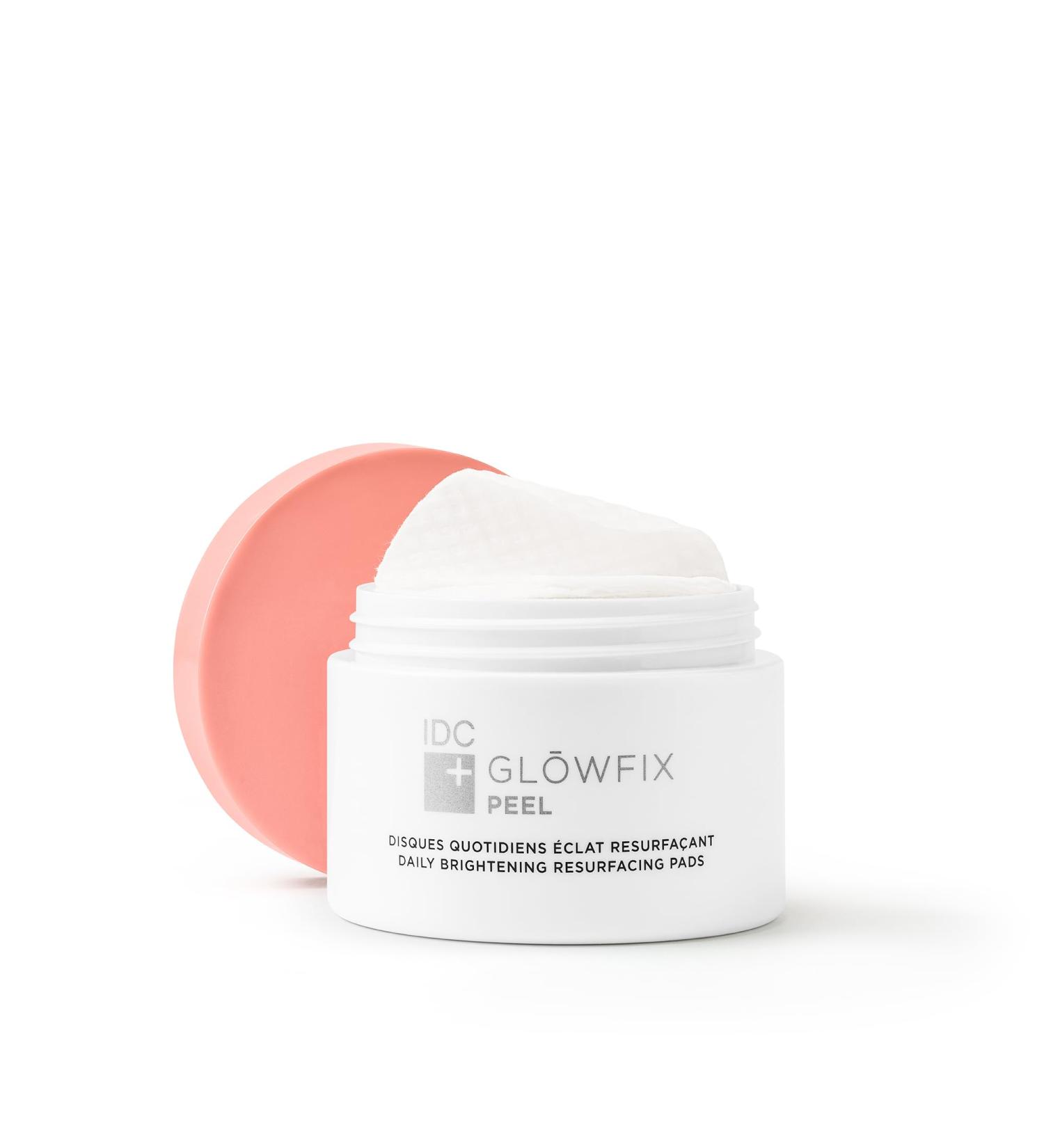IDC Dermo Glowfix Peel Cotton Pads - Vegan Exfoliating Facial Rounds with Glycolic Acid - 60 Pads for Men & Women - International Shipping Available - Buy Online on GoSupps.com