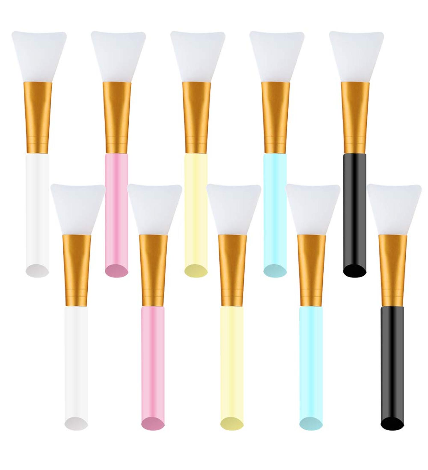 10 PCS Face Mask Brush Facial Mask Brush Silicone Cosmetic Scrapers Facial Applicator Brushes Face Mask Spatula Tool Face Brush for Applying Mask - Buy Online on GoSupps.com