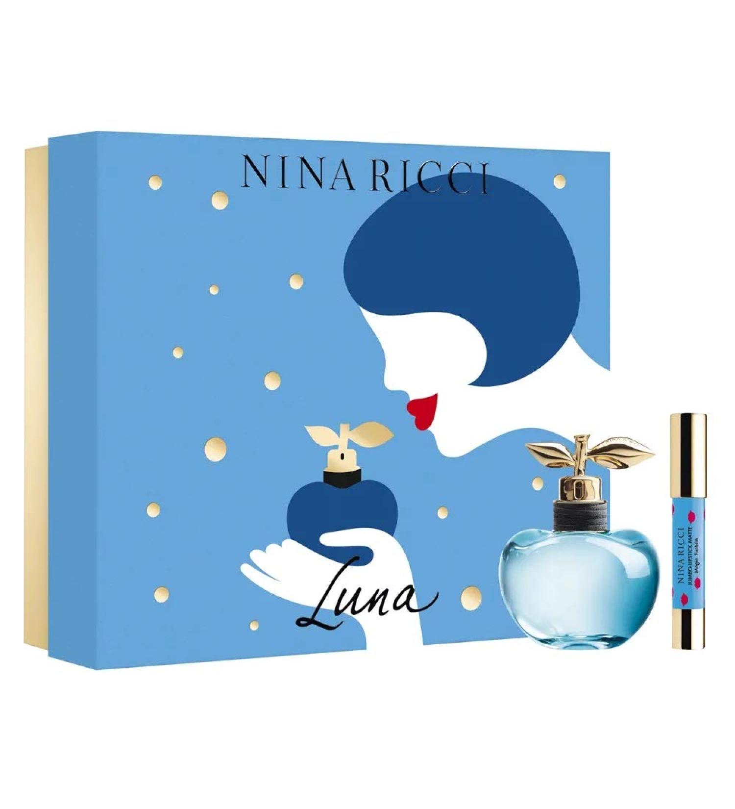 Nina Ricci Luna for Women 2 Piece Gift Set (2.7 Ounce Eau de Toilette Spray + 2.5 Ounce G Jumbo Lipstick Mate) 2.6 Ounce (Pack of 2) - Buy Online on GoSupps.com