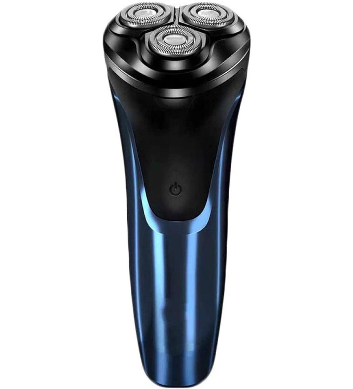 Rechargeable Waterproof IPX7 Electric Shaver | Wet & Dry Rotary Shaving Razor for Men | Blue with Pop-up Trimmer - Buy Online on GoSupps.com