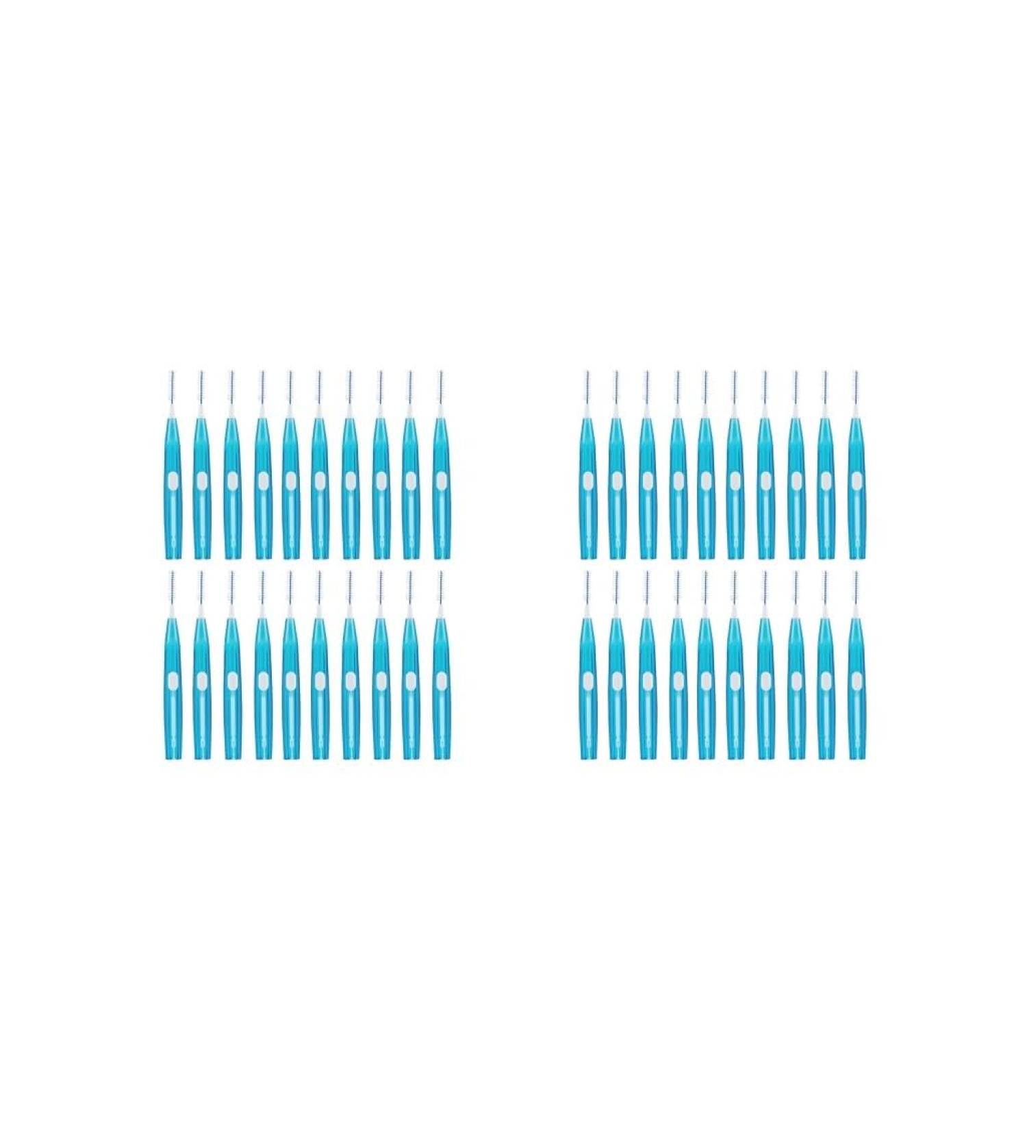 2 Sets of 20 Push-Pull Interdental Brushes | Blue Toothpick & Dental Floss | Oral Care Essentials - Shop Internationally! - Buy Online on GoSupps.com
