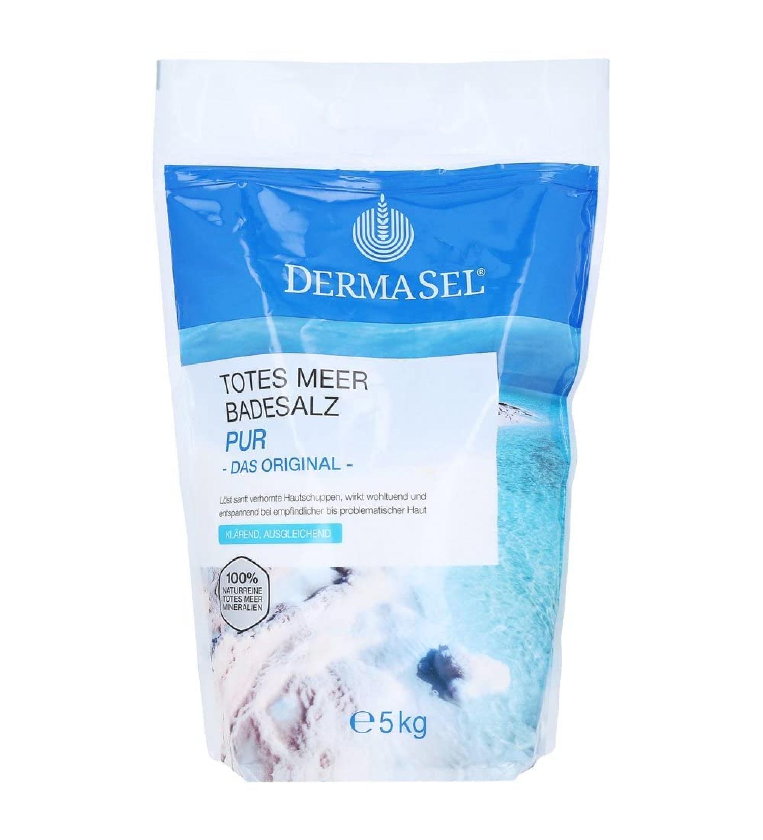 DermaSel Aqua Dead Sea Bath Salt PURE - 5 kg | Buy Internationally for Relaxation and Skin Benefits - Buy Online on GoSupps.com