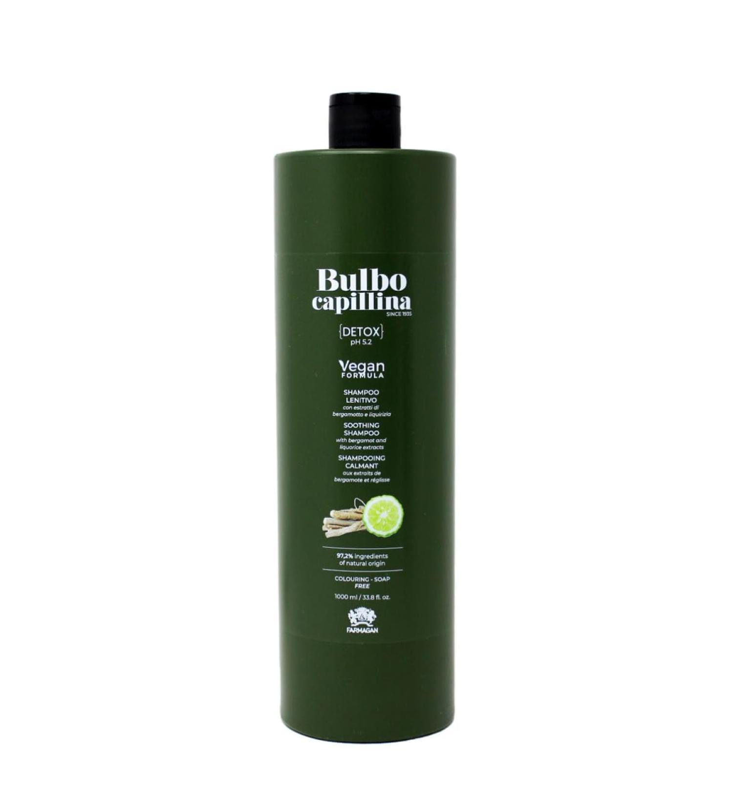 Farmagan Soothing Hair Shampoo - Vegan Formulation Bulb Capillline Detox Farmagan 1000ml