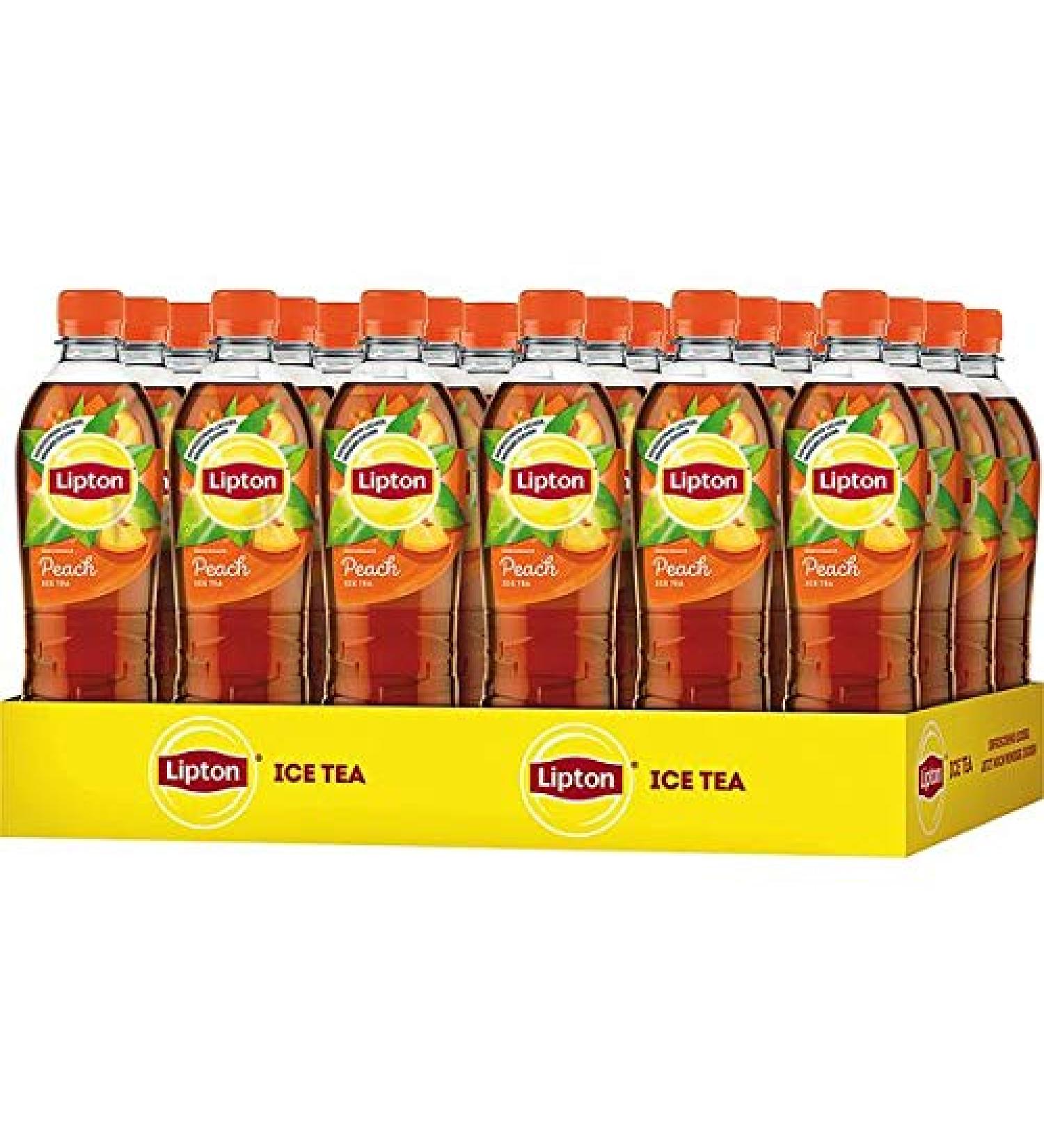 24 bottles Pet Lipton Ice Tea Peach Eistee 0.5l Eisetegenstr nk with refreshing peach taste in.6.00 disposable deposit 500 ml (24 Pack)