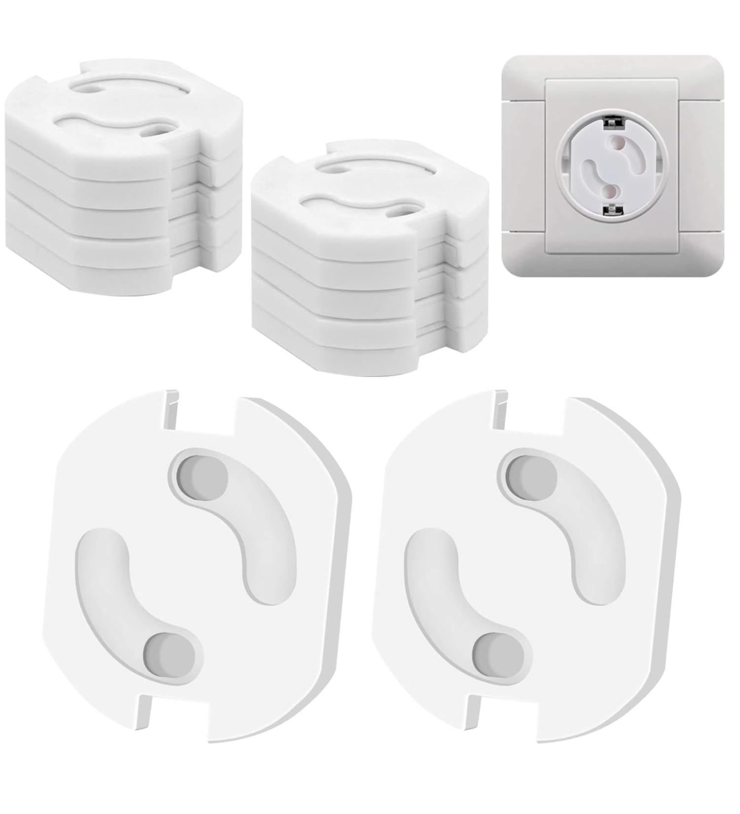 Child Safety Socket Covers - 12 Pack with Rotary Mechanism | Sockets Child Locking Fuse for Babies & Toddlers Protection - Buy Online on GoSupps.com