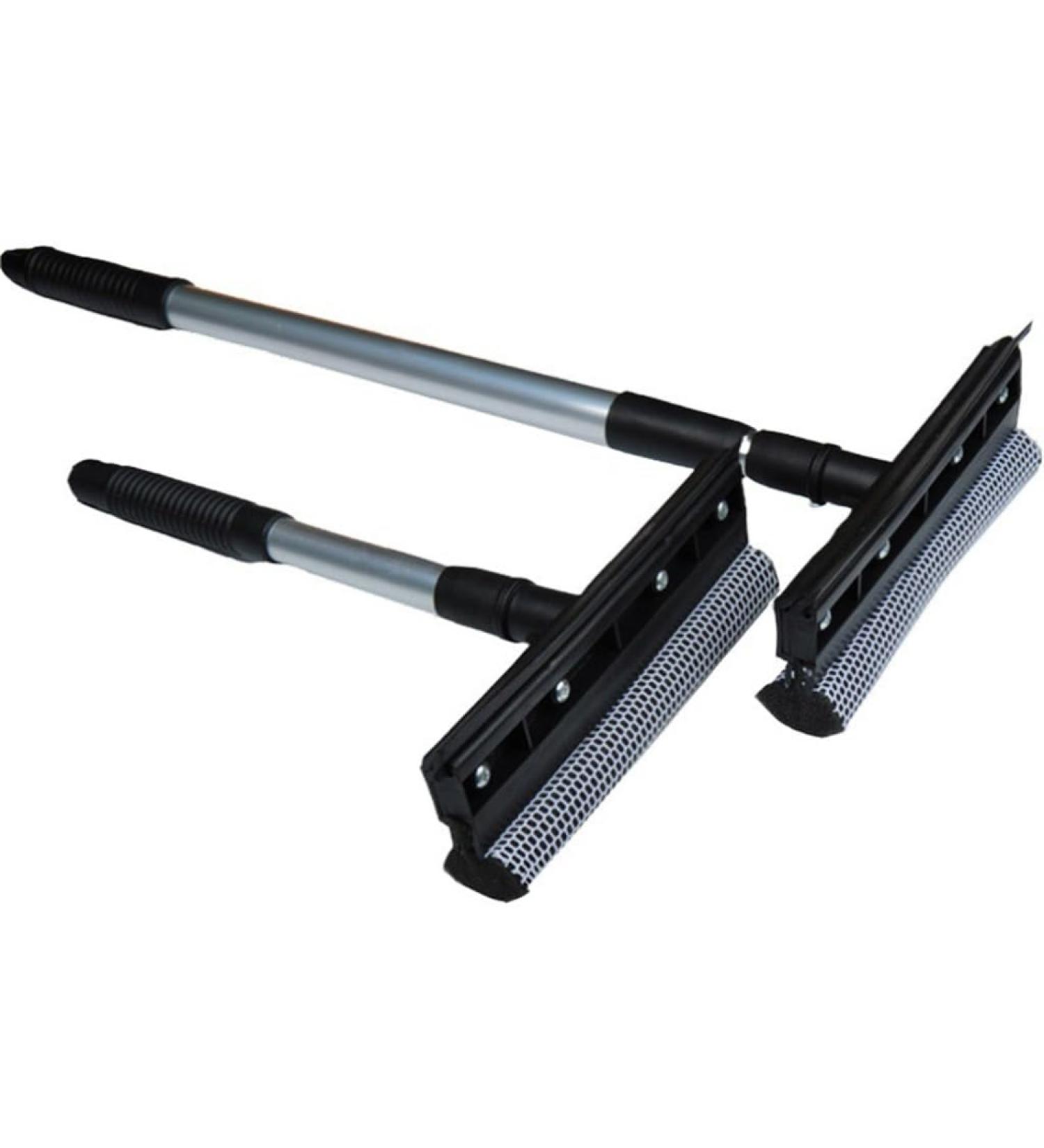 Multifunctional Stainless Steel Wiper Long Handle Telescopic Double-Sided Window Brush Glass Brush Window Scraper D As shown - Buy Online on GoSupps.com