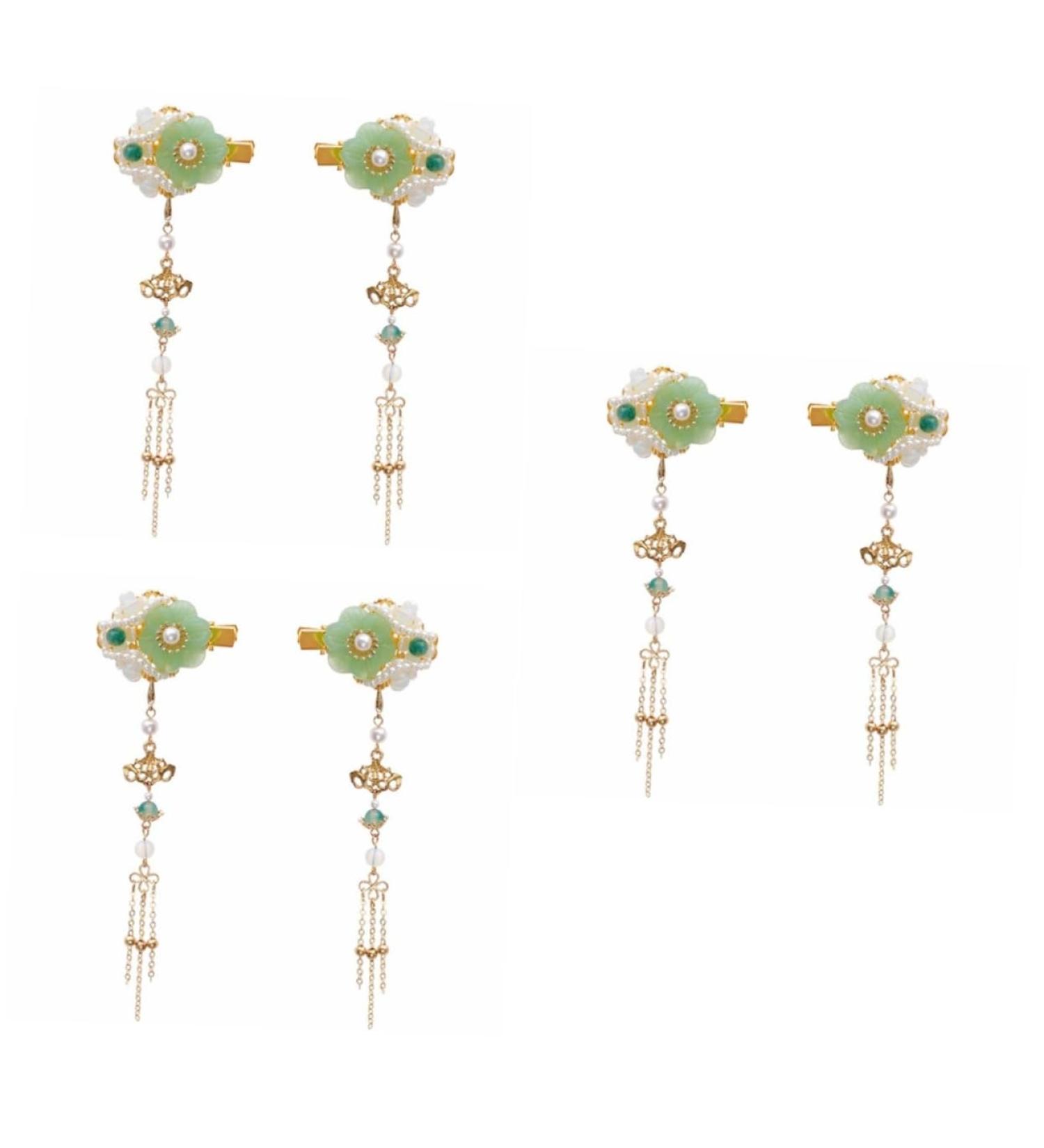 Beaupretty 3 Pairs Tassel Hair Clip Japanese Hanfu Hair Accessories Jade Chinese Hair Accessories for Women Chinese Hair Tassel Wedding Hair Clip Hair Clips Pearl Flower Jade The Flowers Miss - Buy Online on GoSupps.com