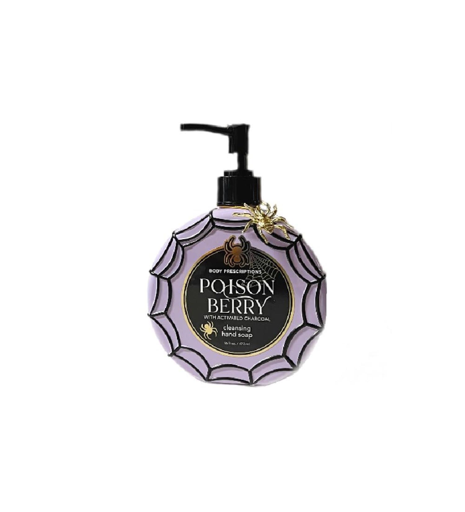 Body Prescriptions Halloween Poison Berry Cleansing Hand Soap with Activated Charcoal 16 fl Oz