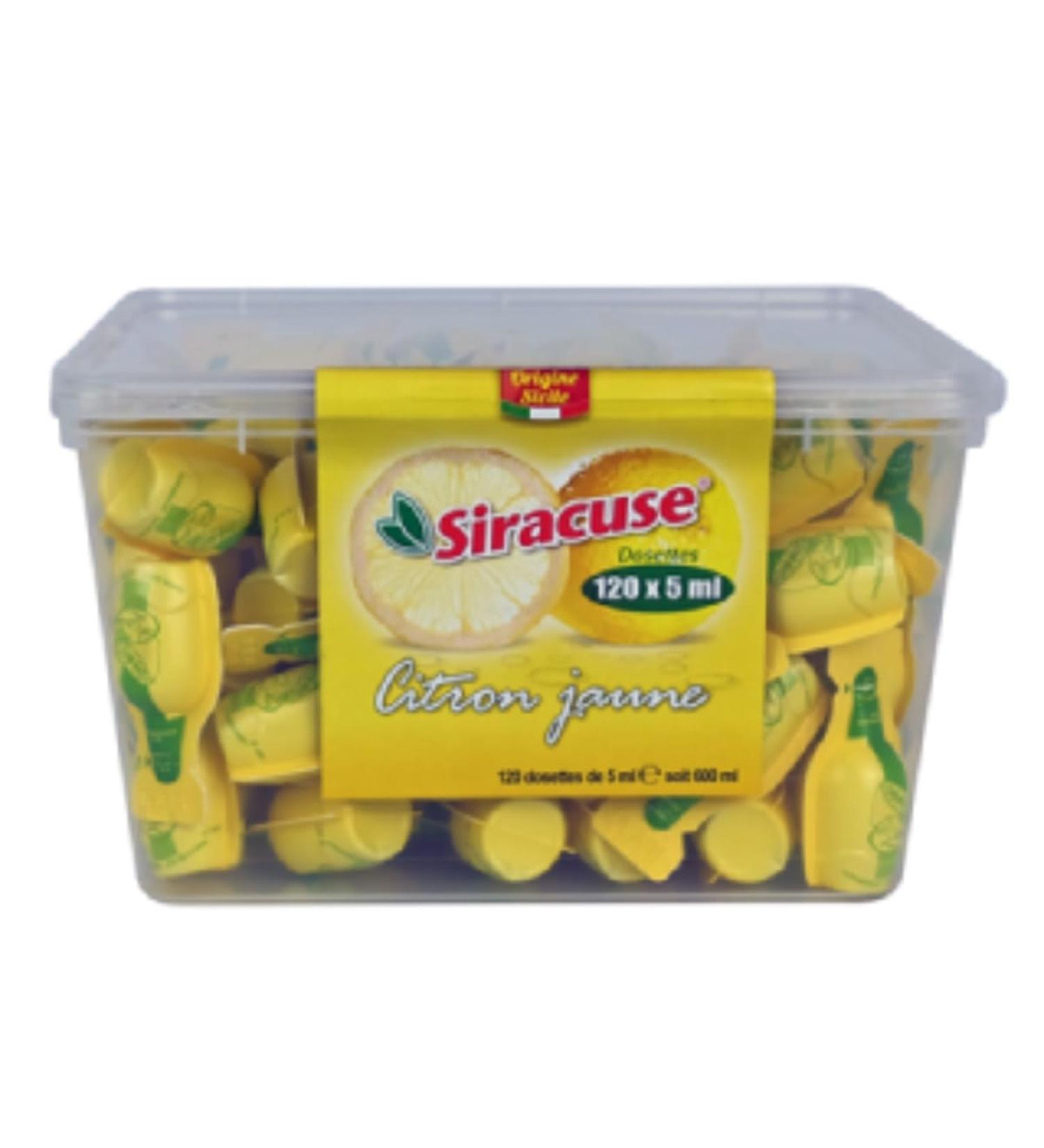 Siracuse Jus de Citron 120 x 5ml/Boite 500ml/Bouteille 5L/Bidon et Jus de Yuzu 250ml/Bouteille - Lot 1 2 et 3 Unit s - Livraison Gratuite France (1 Jus de citron 120x5ml) Jus de citron 120x5ml 600 ml (Lot de 1)