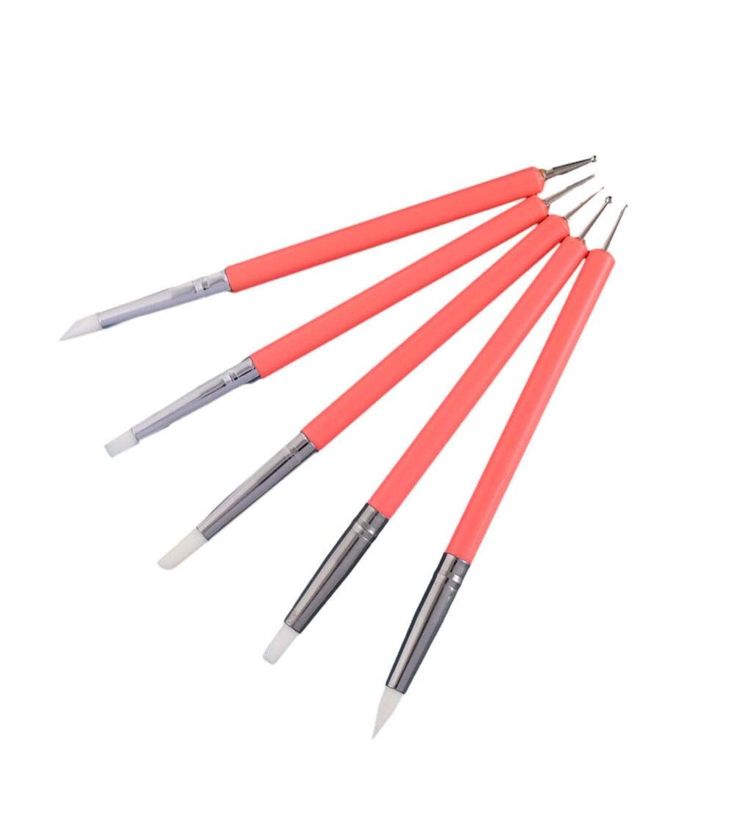 QOKLIYUI 5piece Fashionable Double Ended Nail Liner Brush Dotting Pen For Trendy Nail Art Double Ended Nail Dotting Pens Acrylic style 1 - Buy Online on GoSupps.com