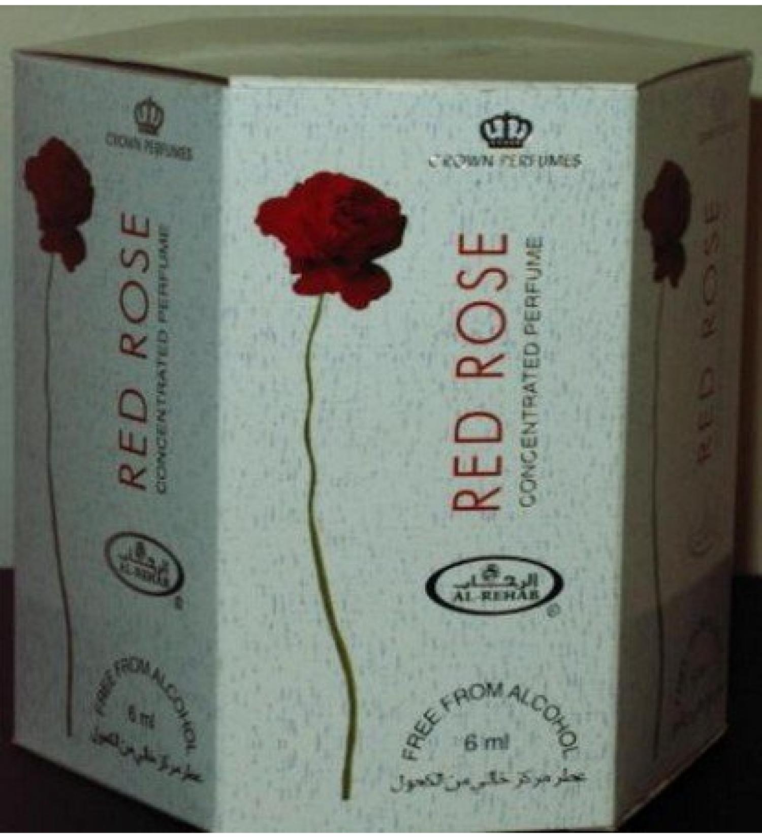 Red Rose - 6ml (.2oz) Roll-on Perfume Oil by Al-Rehab (Crown Perfumes) (Box of 6)