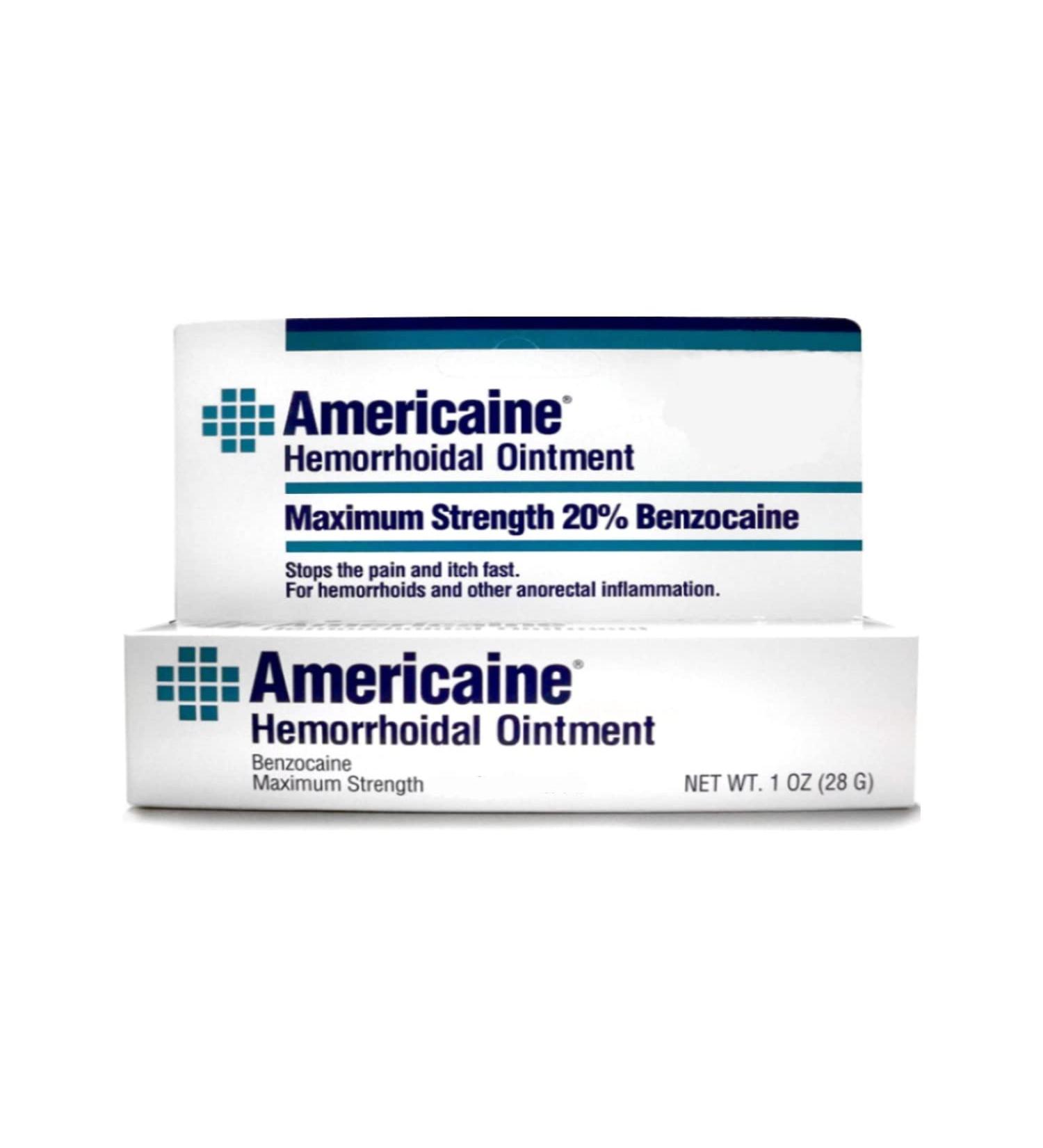 Americaine Hemorrhoidal Ointment Maximum Strength 1oz (28g) - Buy Online on GoSupps.com