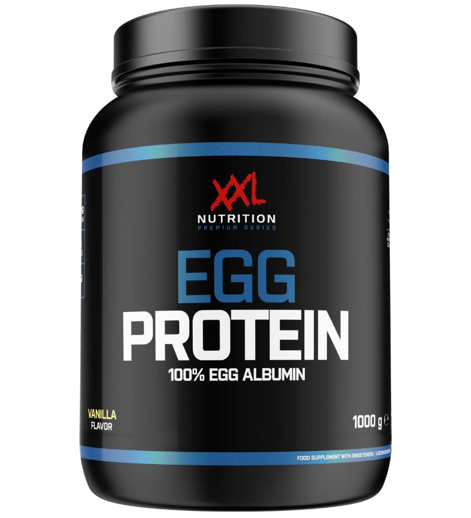 XXL Nutrition EGG Protein Powder - Lactose-Free Egg Whites Chocolate Flavor 1000g - Ideal for Muscles & Diet - Buy Online on GoSupps.com