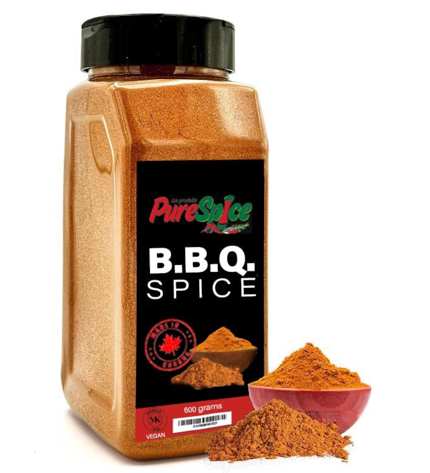 PureSpice BBQ Spice 600 Grams | Restaurant Grade Vegan Kosher Powder Seasoning | Premium Flavor for Cooking Meat Steak Rub and Sauce (BBQ Spice) - Buy Online on GoSupps.com