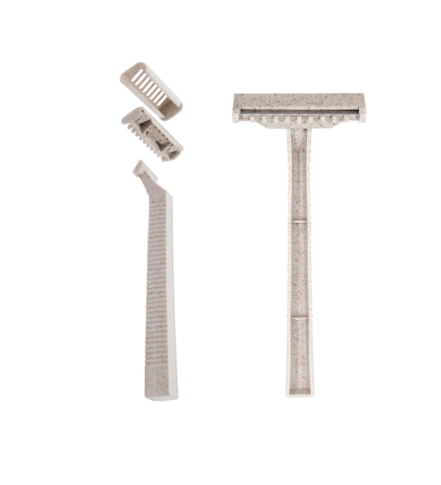 Ecological disposable razors with biodegradable handles WARRIOR Organic Vegetable Eco-Friendly Biodegradable (BIO-50PZ)