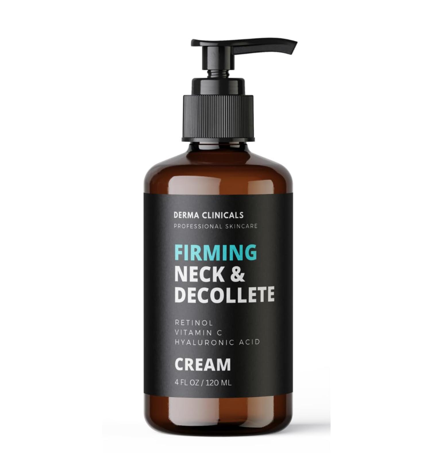 Firming Neck Cream with Retinol & Vitamin C - Anti-Aging Moisturizer for Neck & D collet - 4oz - Buy Online on GoSupps.com