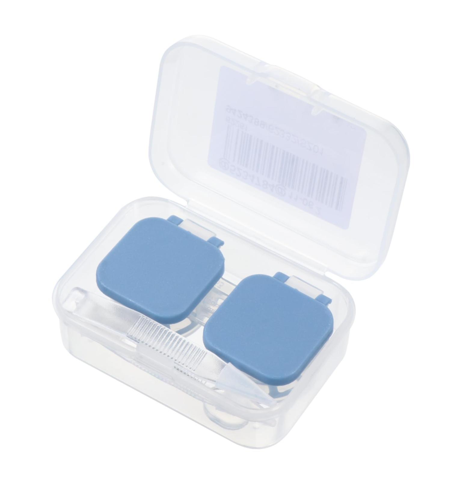 PartyKindom Glasses Case & Contact Lens Holder - Travel Storage Box Blue 5.5x2.5x2cm - International Shipping Available - Buy Online on GoSupps.com