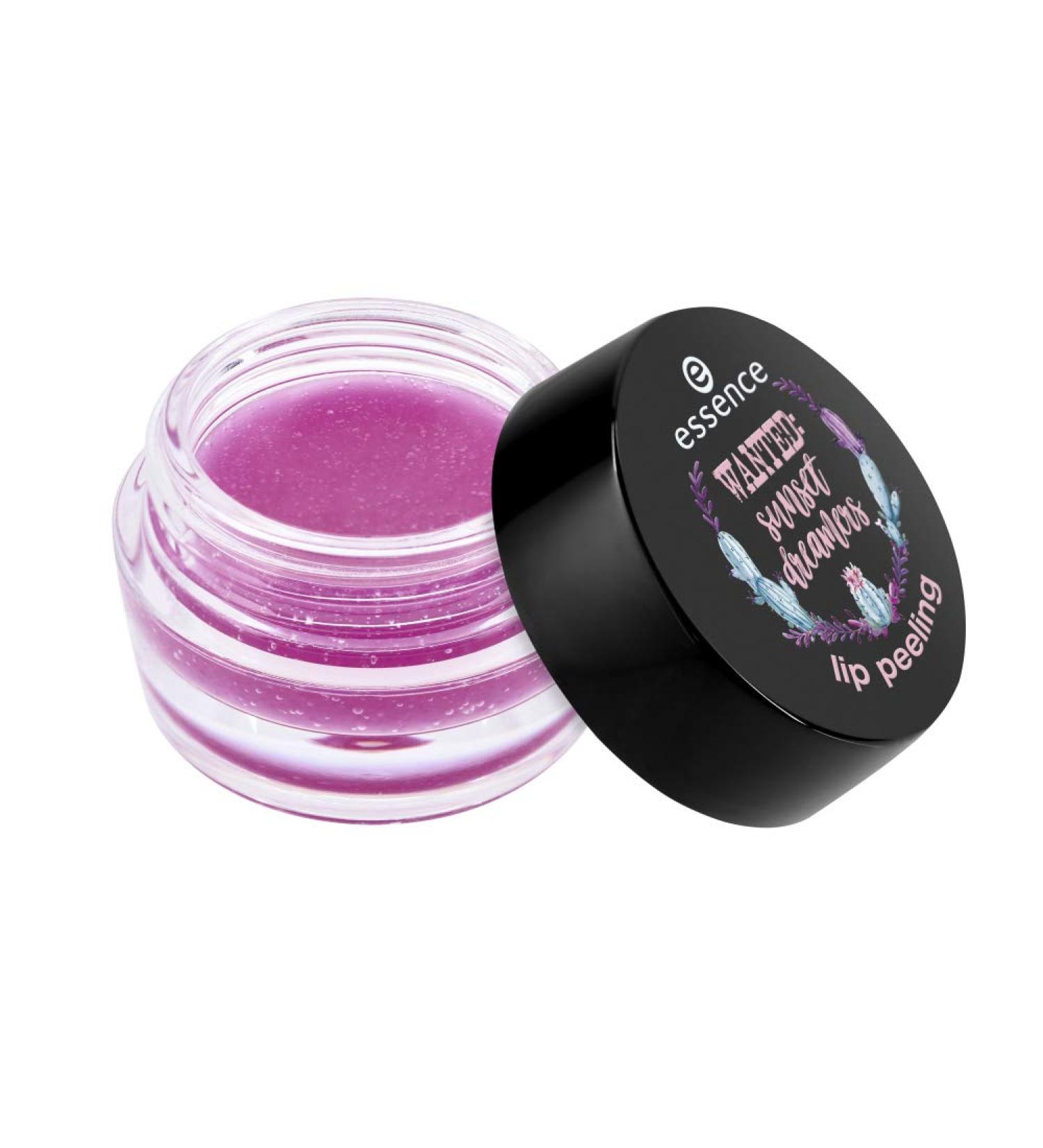 Essence Wanted: sunset dreamers Lip Peeling No. 01 desert crush Color: Pink Contents: 4g Lip peeling for super soft lip skin.