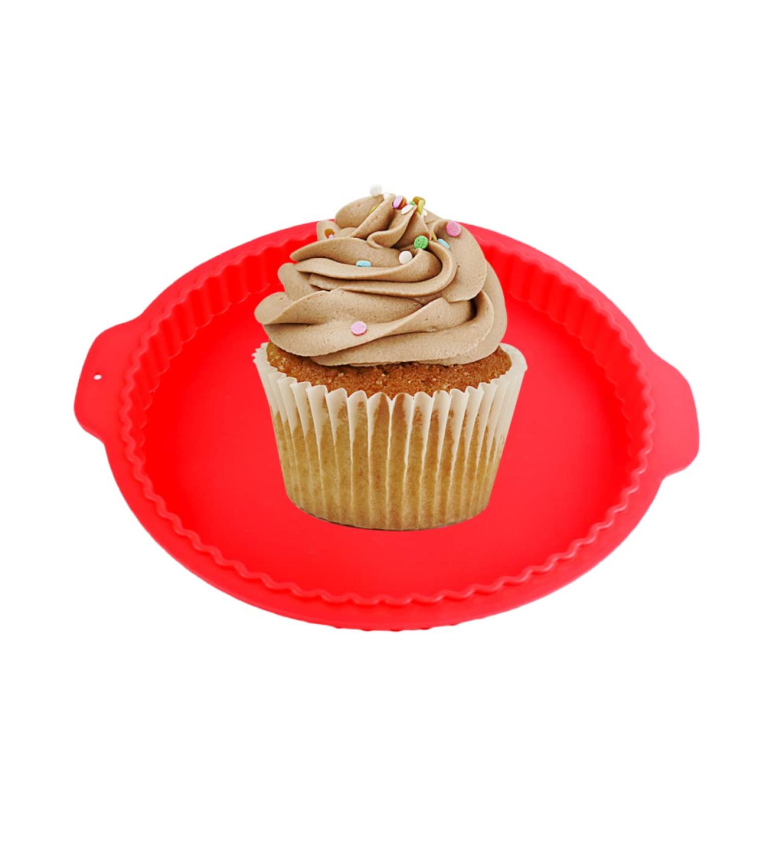 MAGICLULU 1pc Silicone Baking Bread Baking Pan Round Cookie Cookie Cutters Silicone Molds Cake Shop Muffin Top Pans Silicone Mold for Cake Round Cake Pans Chocolate Birthday Cake 31 X28.5CM Red - Buy Online on GoSupps.com