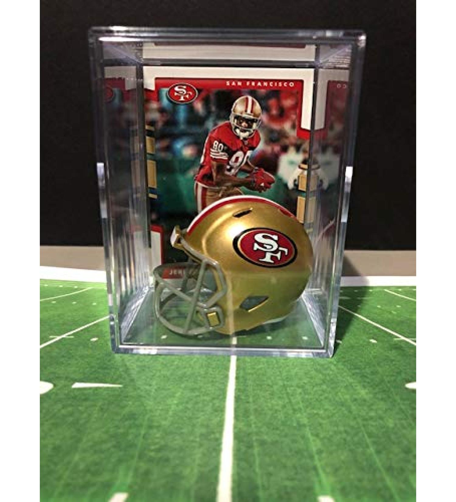 San Francisco 49ers NFL Helmet Shadowbox w/Jerry Rice card