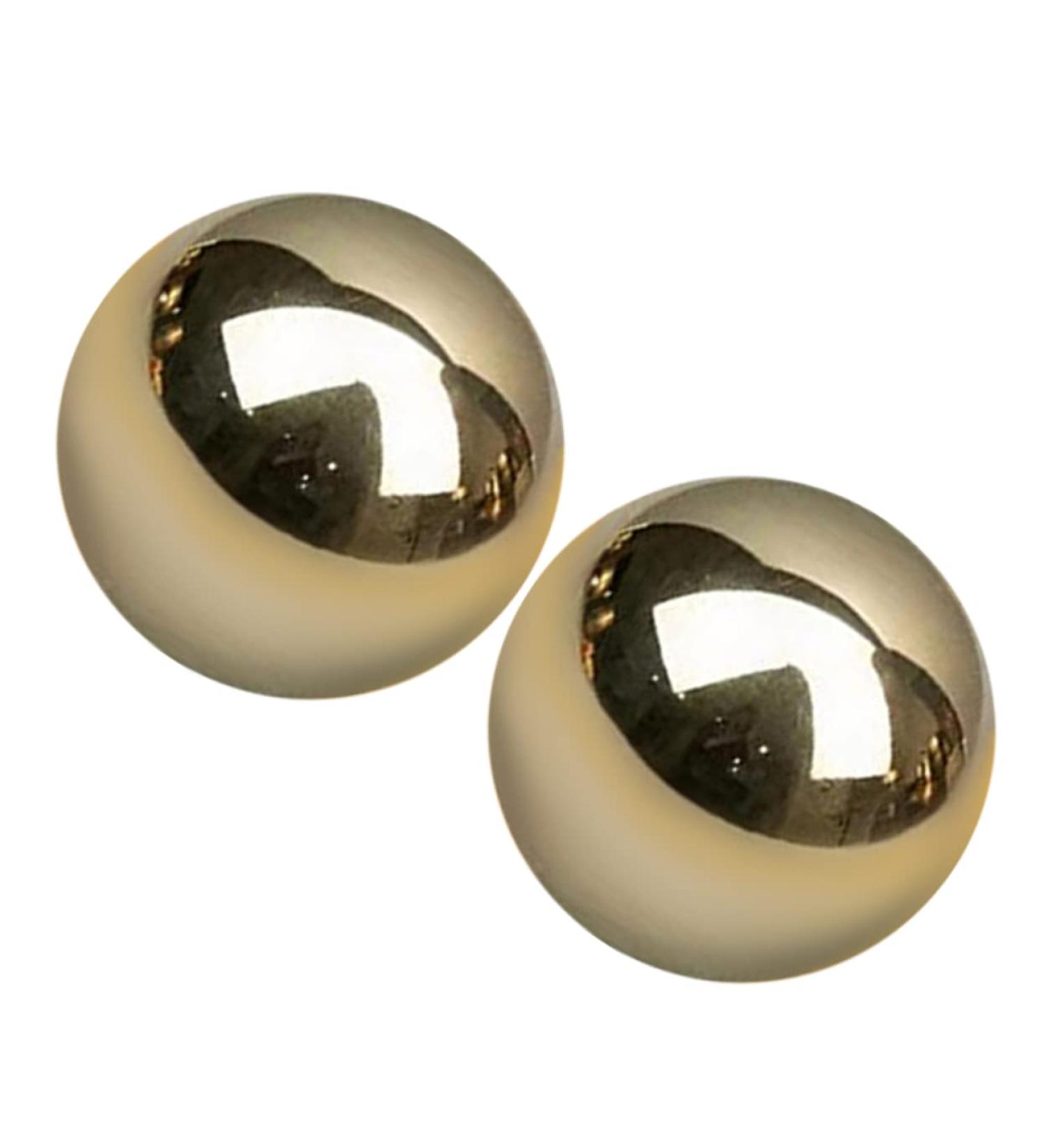Housoutil Brass Hand Massage Balls - 2-Pack Gymnastics Foot & Wrist Metal Balls for Relaxation & Pain Relief - Smooth & Durable - Buy Online on GoSupps.com