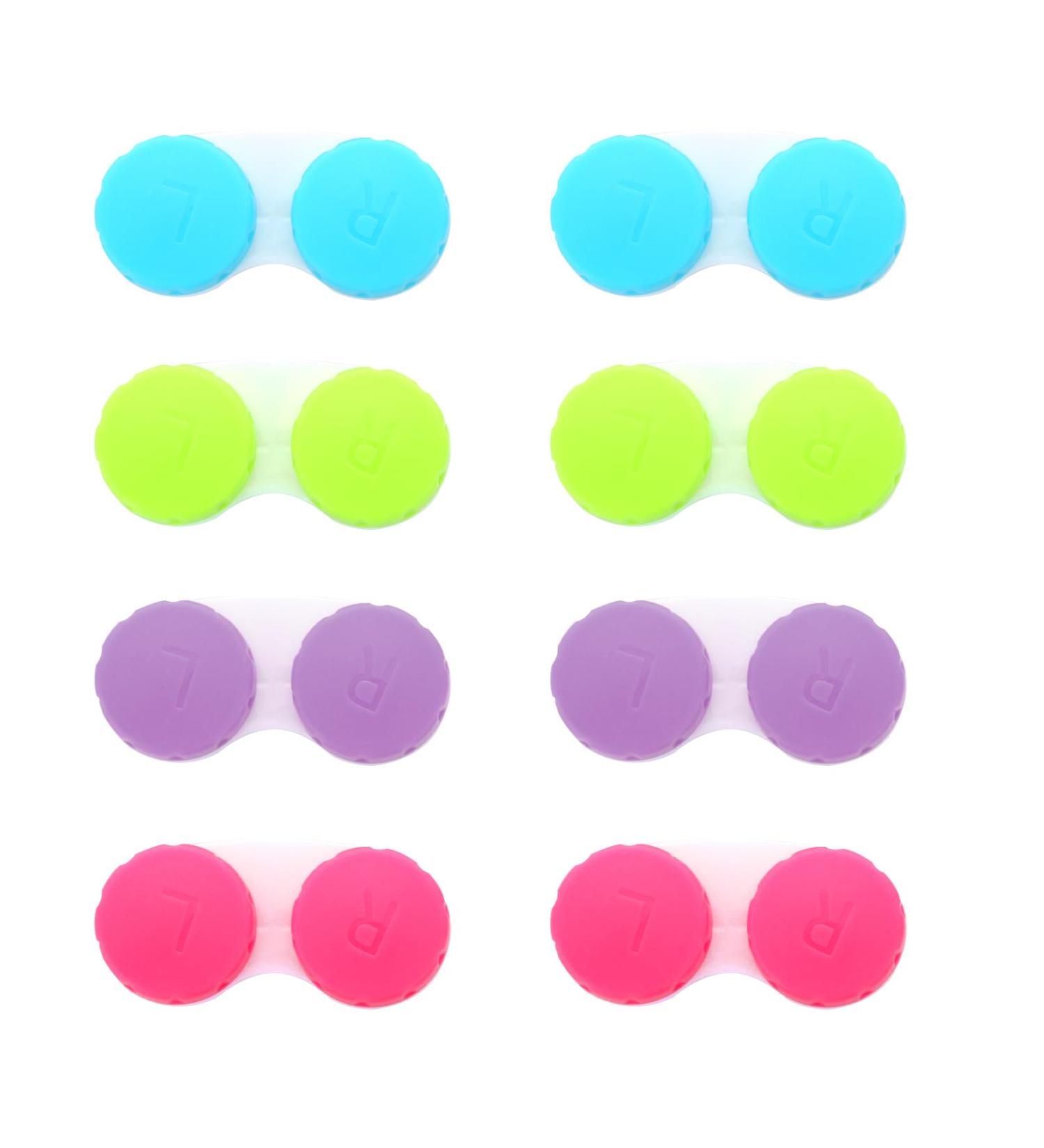 8-Pack Colorful Leak-Proof Travel Contact Lens Containers - Portable Storage Set - Buy Online on GoSupps.com