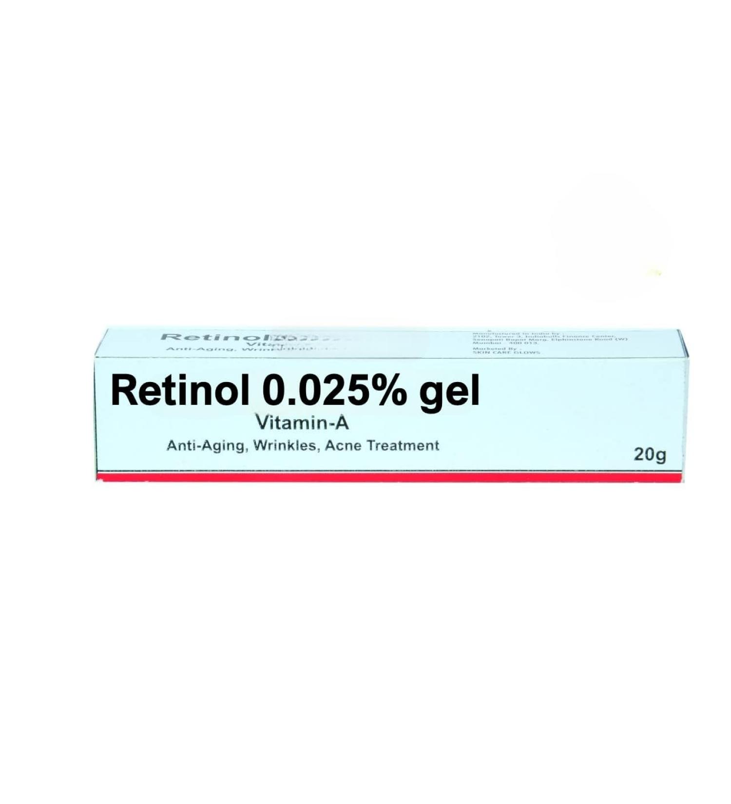 Retinol Gel 0.025 Vitamin A Repairs Fine Lines & Wrinkles skin tightening anti age gel 20g