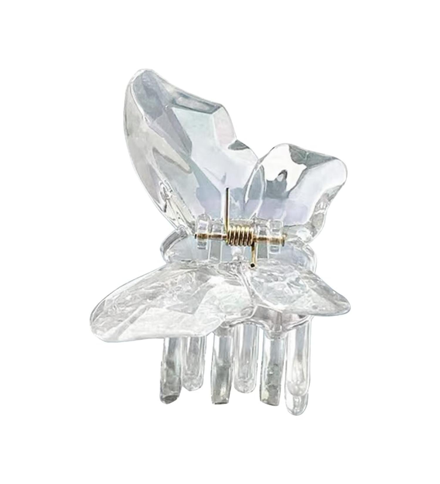 hgnxa Transparent Butterfly Shape Hair Claw Side Braids Woman Skincare Makeup Washing Face Hair Clip Wedding Party Hair Claw Ice transparent - Buy Online on GoSupps.com
