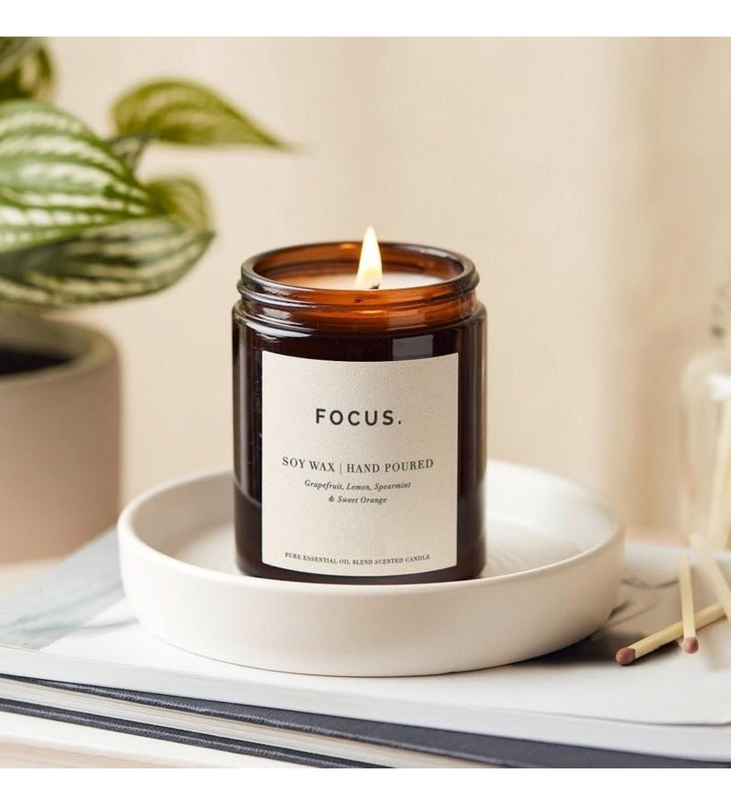 Generic Aromatherapy Candles Sleep De-stress Happiness Focus Energy Boosting Toxin Free Essential Oil Blend Fragrant candles Cream