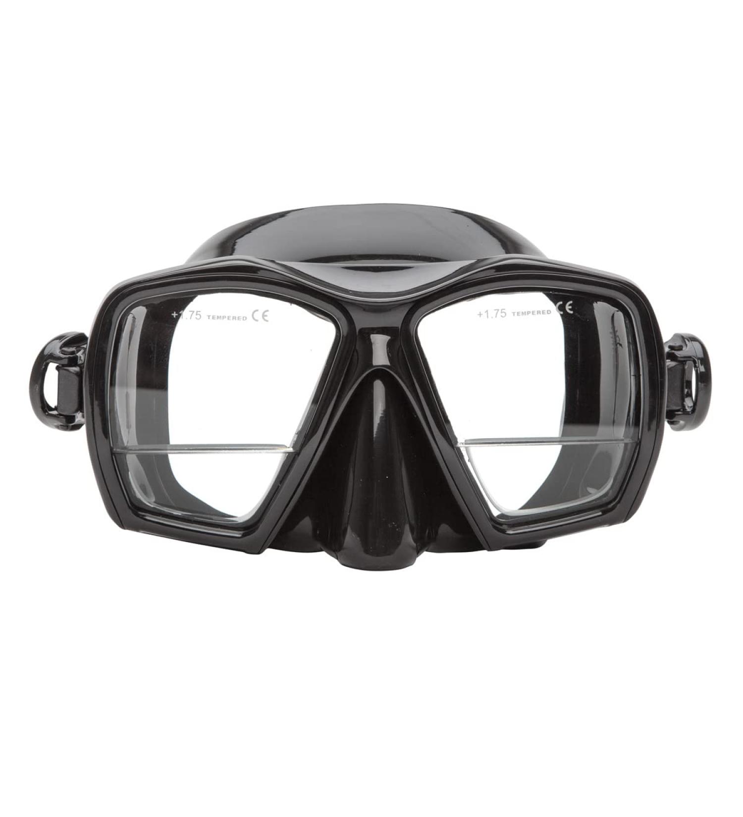 XS Scuba Gauge Reader Mask - Black Silicone - Buy Online on GoSupps.com