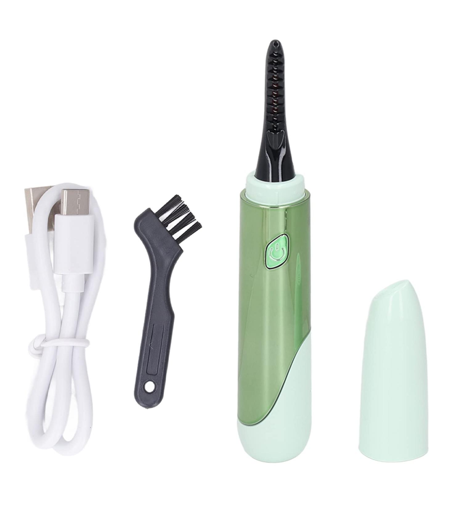 Qukaim Heated Eyelash Curler Heated Eyelash Curler Rechargeable Mini Lash Curler with 4 Temperature Settings Green - Buy Online on GoSupps.com