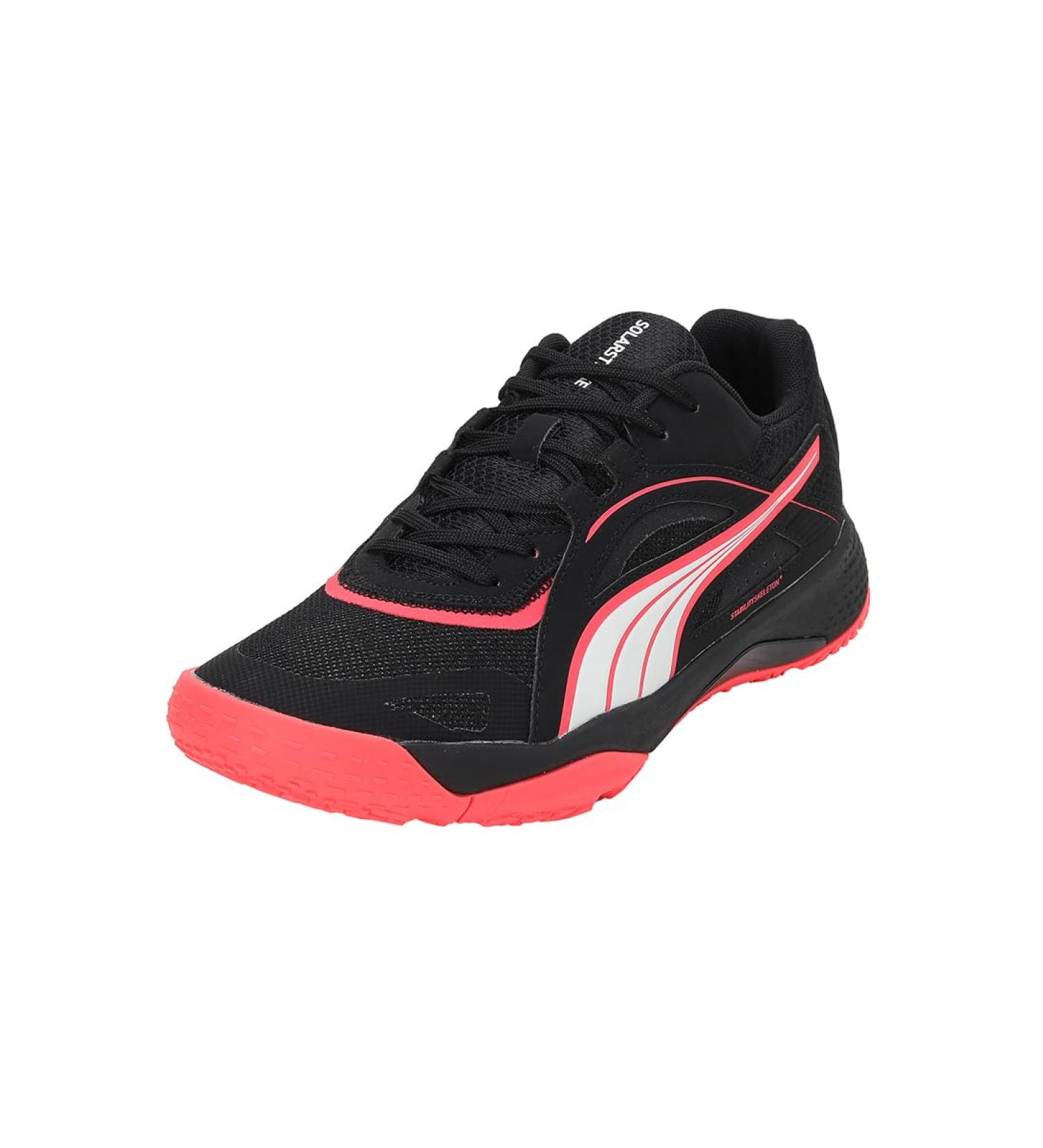 Buy PUMA Unisex Solarstrike II Indoor Trainers 40.5 EU - Puma Black Fire Orchid & White | International Shipping Available - Buy Online on GoSupps.com