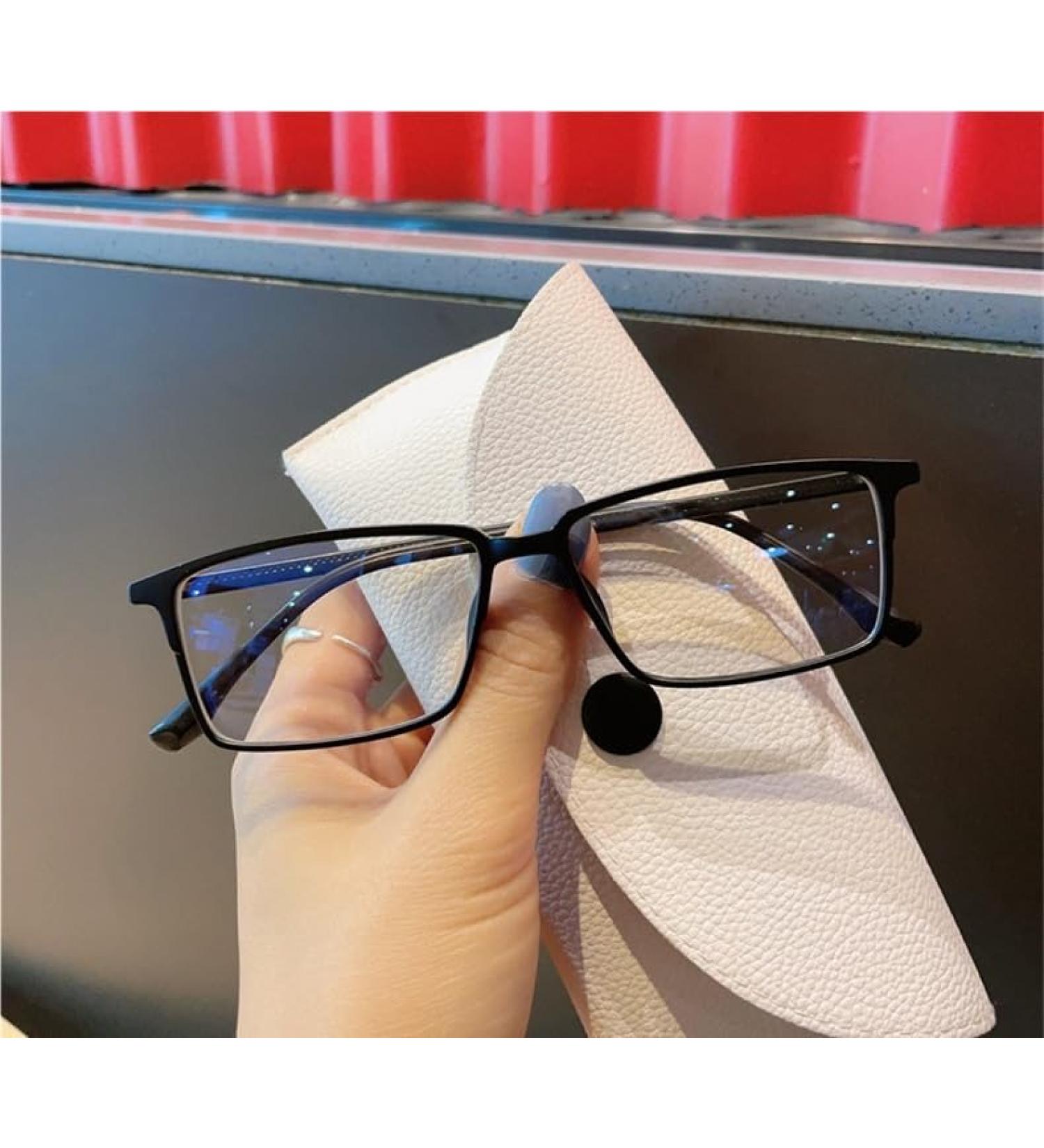 Clear Vision Reading Glasses Eyeglasses Computer Readers Blue Light Blocking Vintage Flat Light Mirror for Women/Men +100 Sand-black