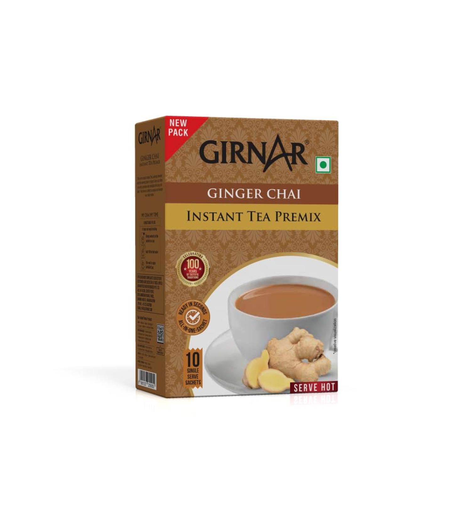 Indianstore24 Girnar Ginger Tee (10 Beutel) Premix - Buy Online on GoSupps.com