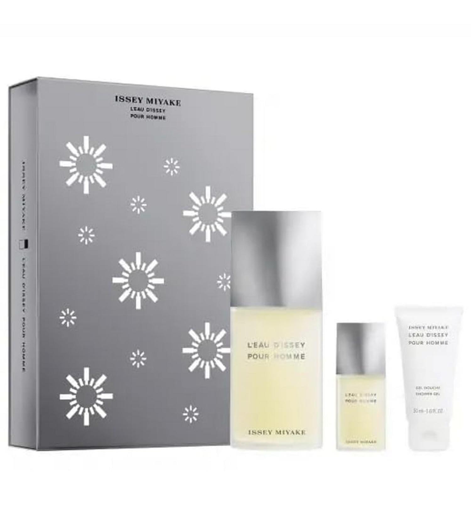 Issey Miyake L'eau D'issey Pour Homme 3-Piece Set for Men (4.2 Oz Eau De Toilette Spray + 0.5 Oz Eau De Toilette Spray + 1.6 Oz Shower Gel)