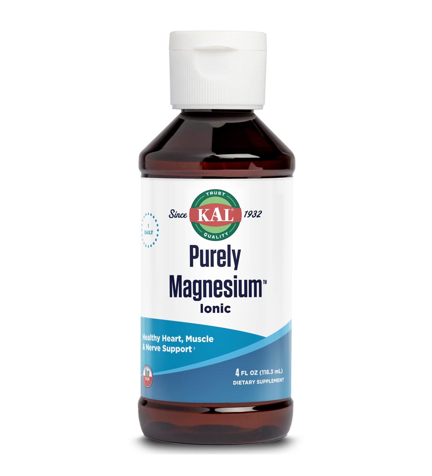 Kal 400 Mg Pure Purely Magnesium 4 Fluid Ounce