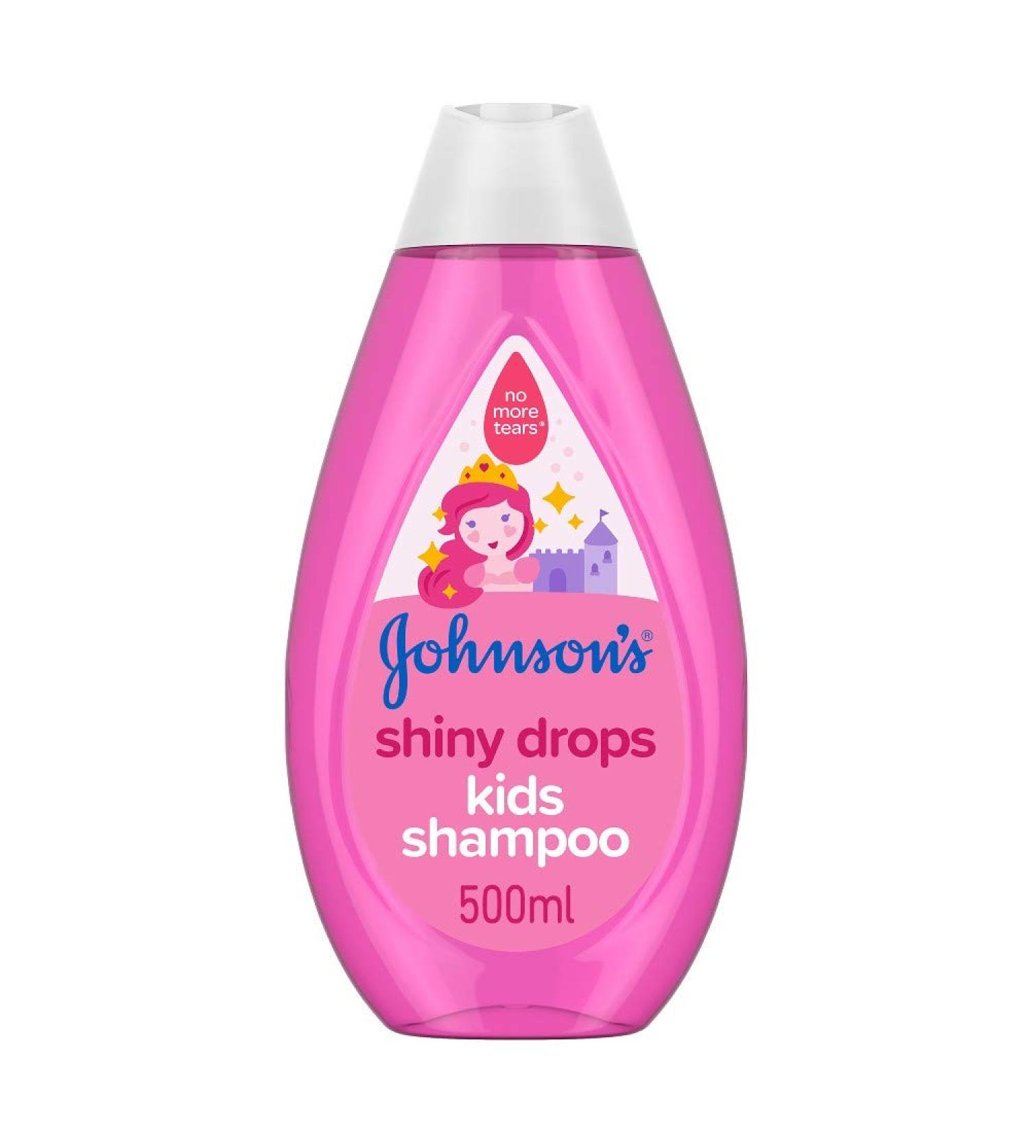Johnson's Shiny Drops Kids Shampoo 500ml - Gentle & Nourishing Shampoo for Shiny Hair - Buy Online on GoSupps.com