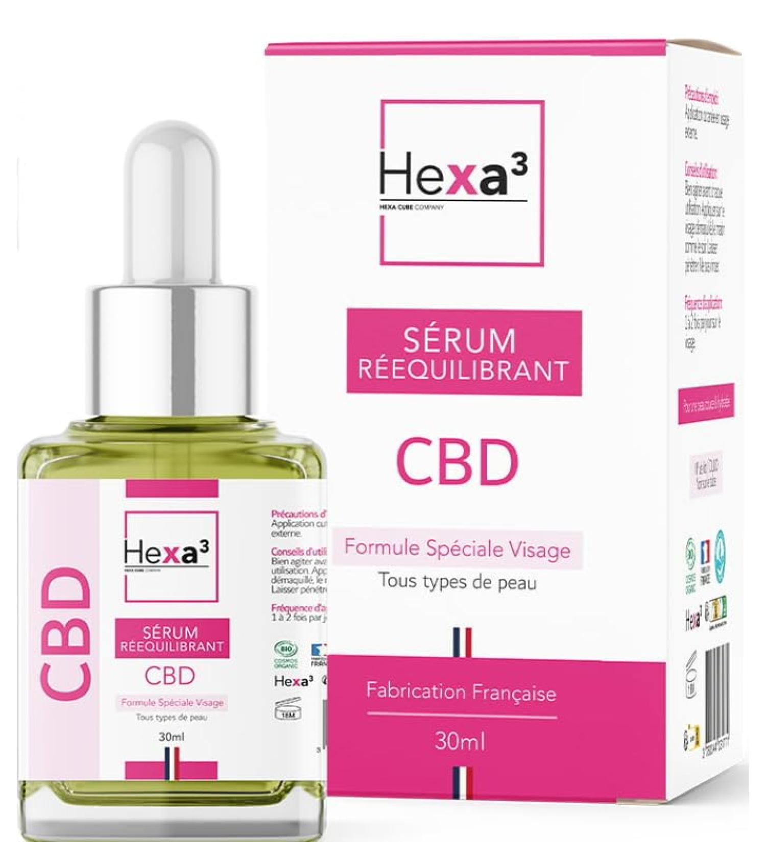 Hexa Cube organic hemp and CBD face serum 30 ml Hexa3