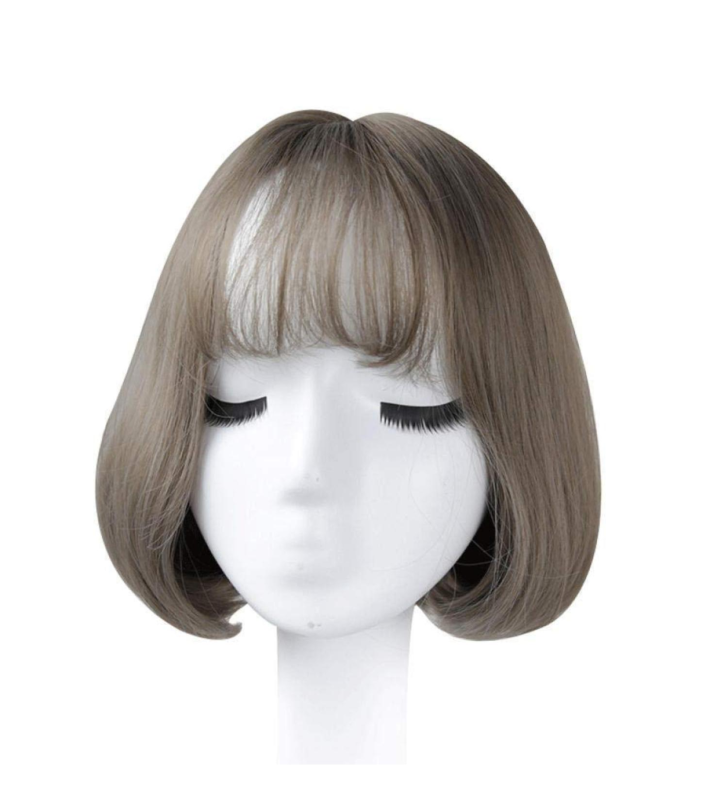 BGHJUE Short Curly Wig for Women - Natural Fluffy Bobo Style with Pear Flower Head Buckle - Buy Online on GoSupps.com