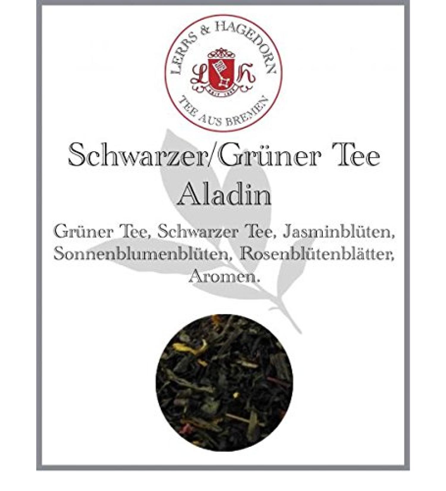 Lerbs & Hagedorn Lerbs & Hagedorn Green and black tea Aladdin | apricot taste 250 g (about 21 liters) jasmine flowers sunflower flowers rose petals