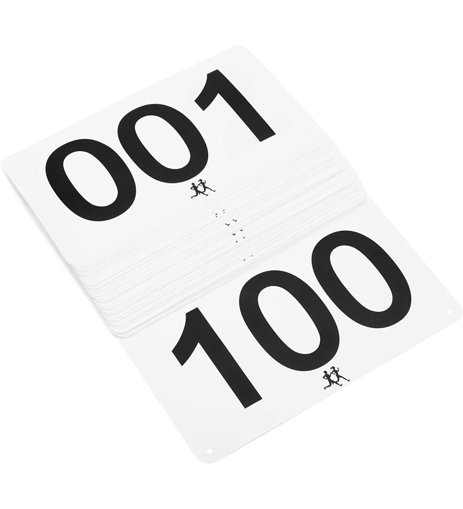 Juvale Marathon Racing Bibs - Numbered 1-100, White (7x4 Inches, Pack of 100) - Buy Online on GoSupps.com
