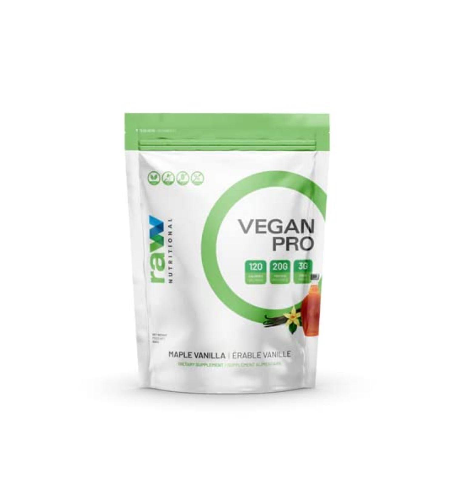 Raw Nutritional Vegan Pro Organic Plant Based Protein Powder | No Artificial Sweeteners | Non-GMO | Gluten-free | 20g Pea Protein Per Serving | 2LB (Maple Vanilla) Maple Vanilla 908.00 g (Pack of 1) - Buy Online on GoSupps.com